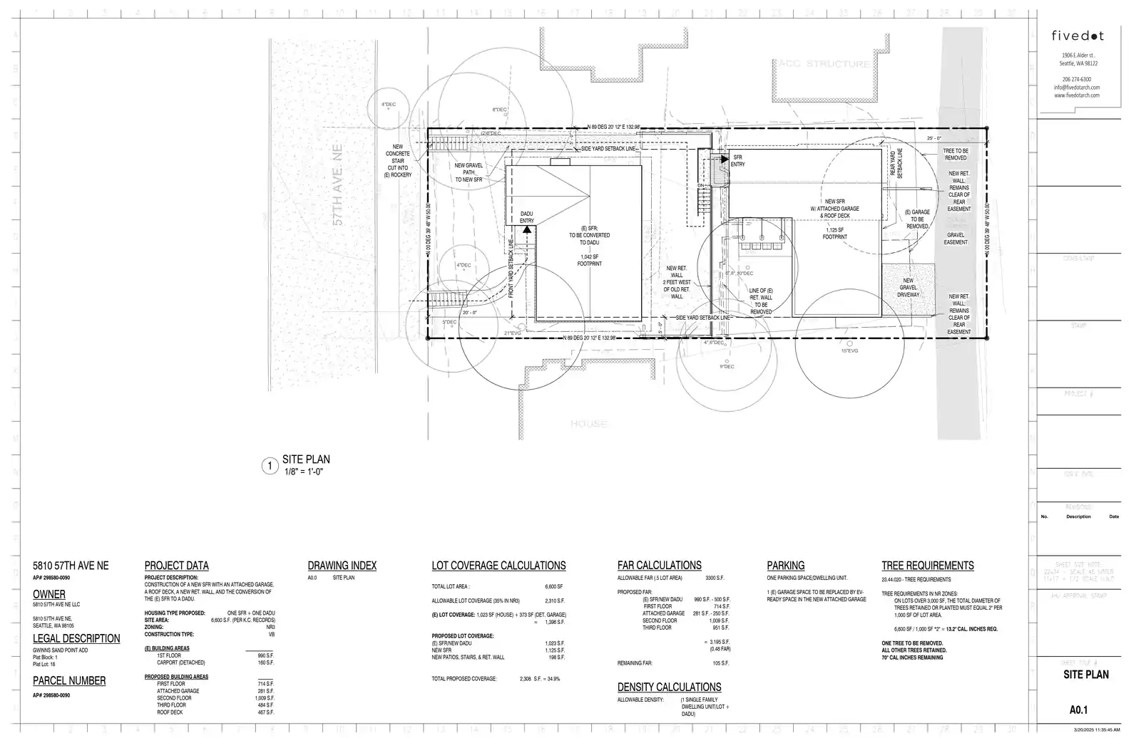 Site plan for 5810 57th Ave NE