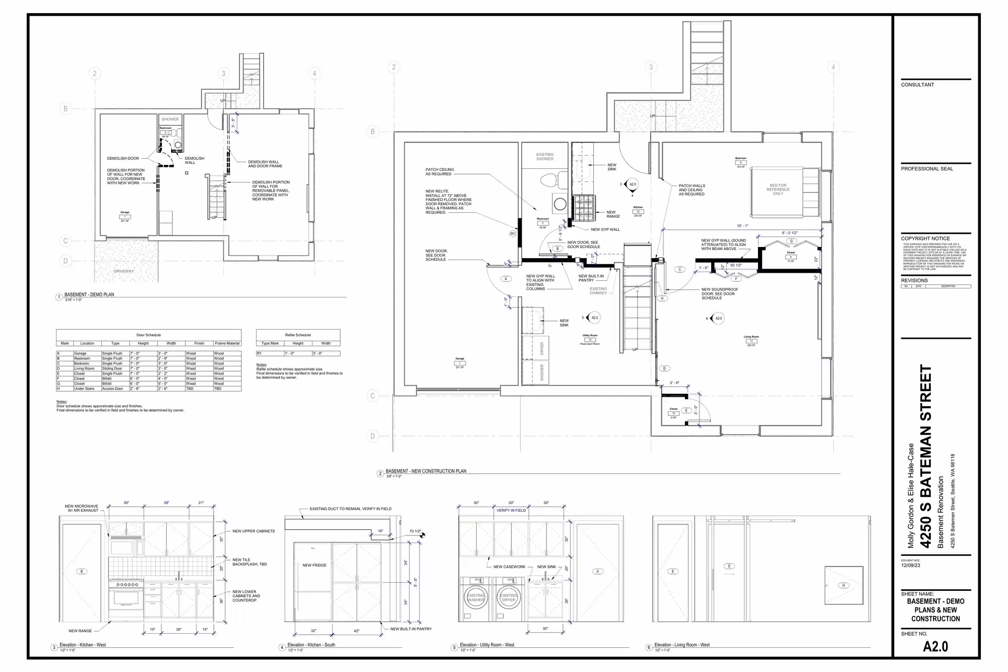 Site plan for 4250 S Bateman St