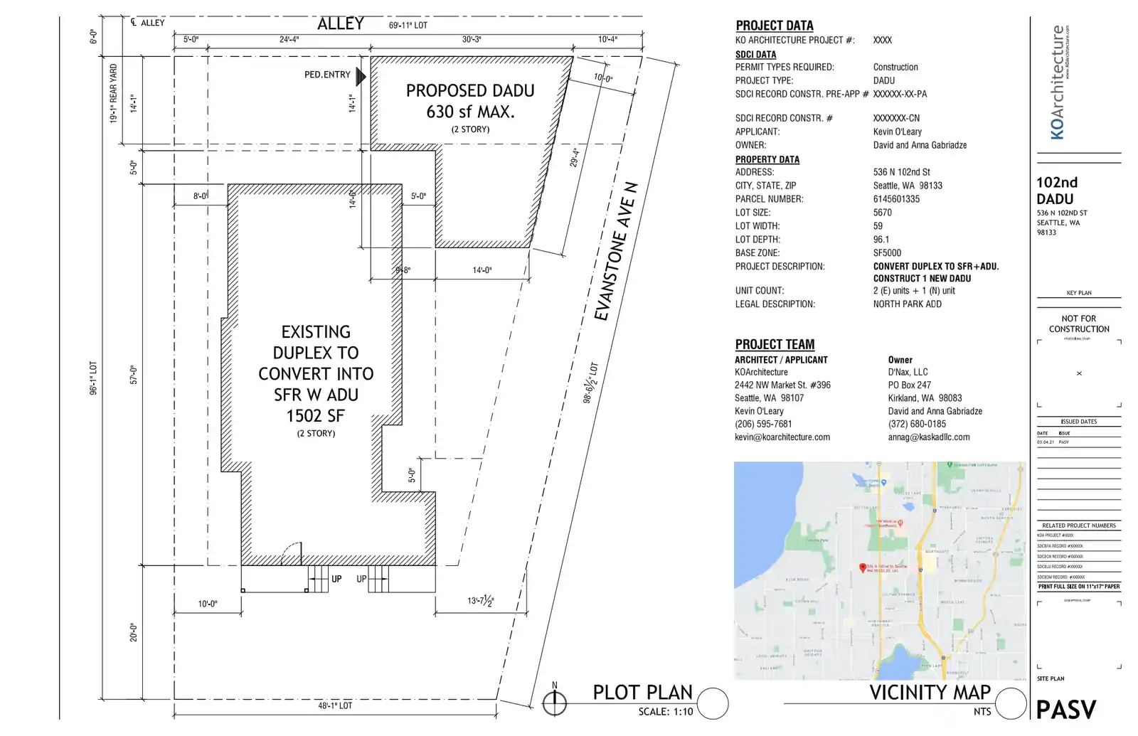 Site plan for 536 N 102nd St