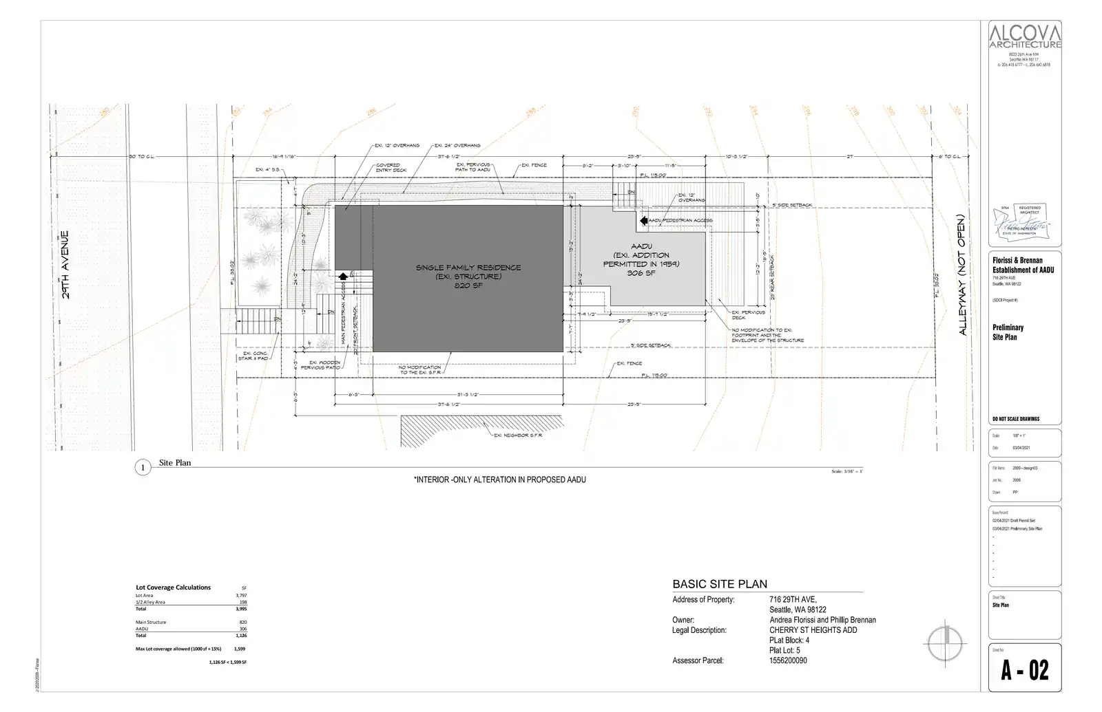 Site plan for 716 29th Ave