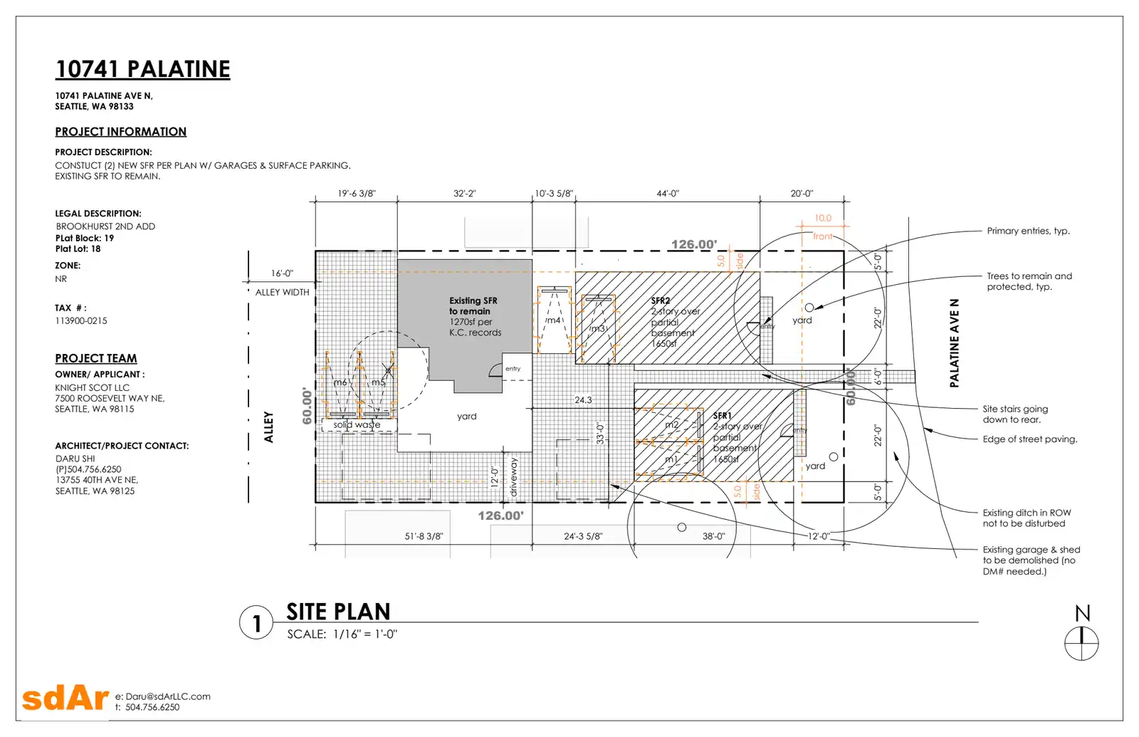 Site plan for 10741 Palatine Ave N