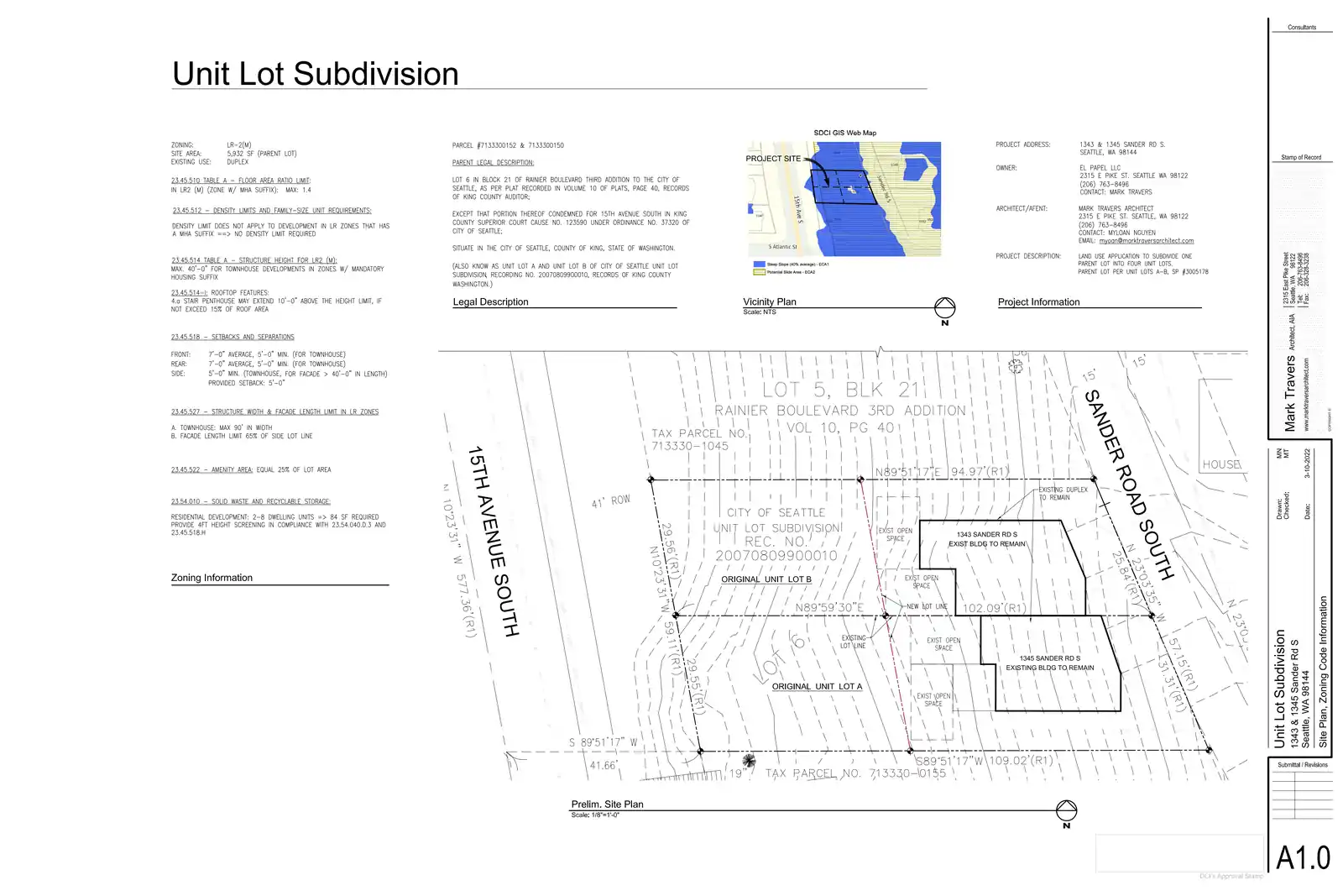 Site plan for 1343 Sander Rd S