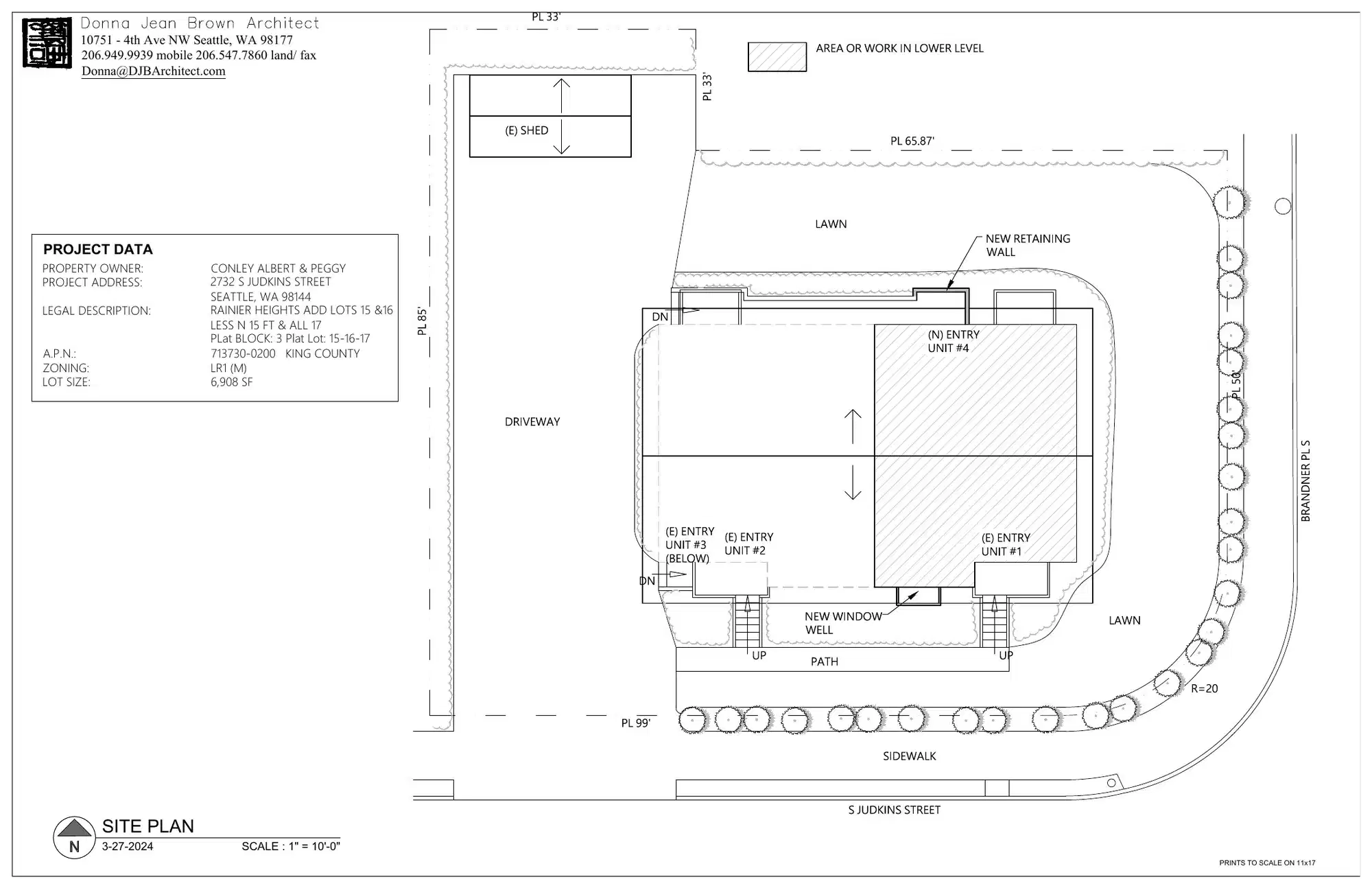 Site plan for 2732 S Judkins St