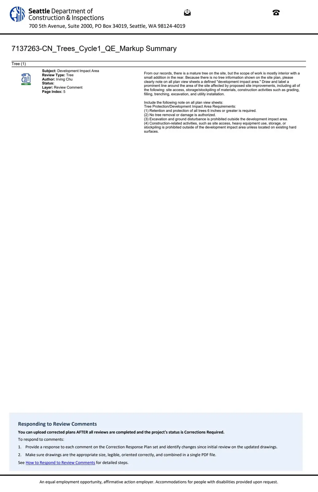 Site plan for 2116 W Dravus St