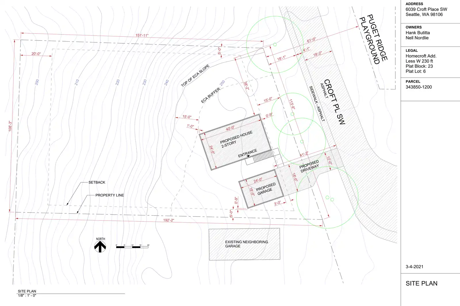 Site plan for 6039 Croft Pl SW