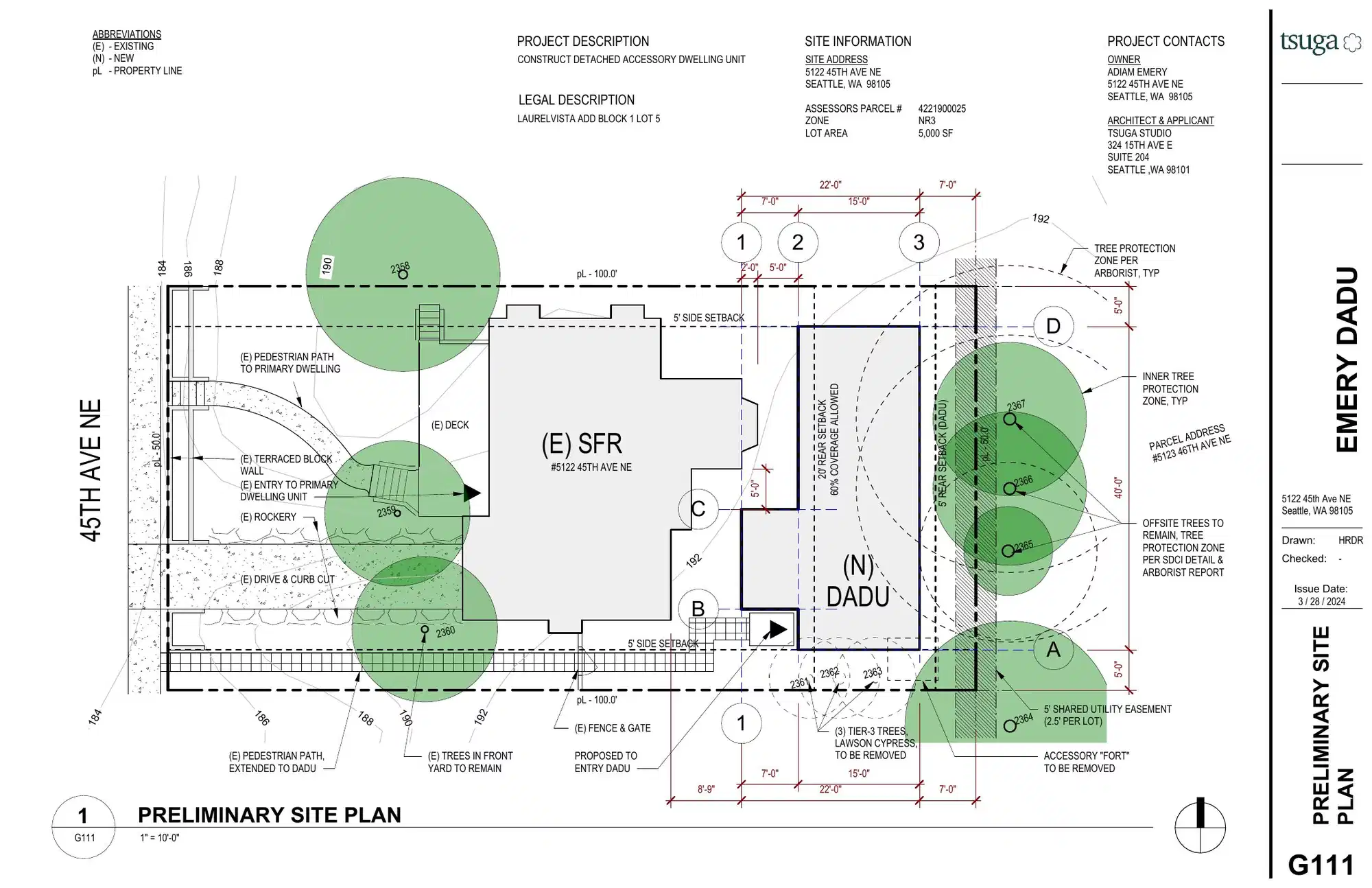 Site plan for 5120 45th Ave NE