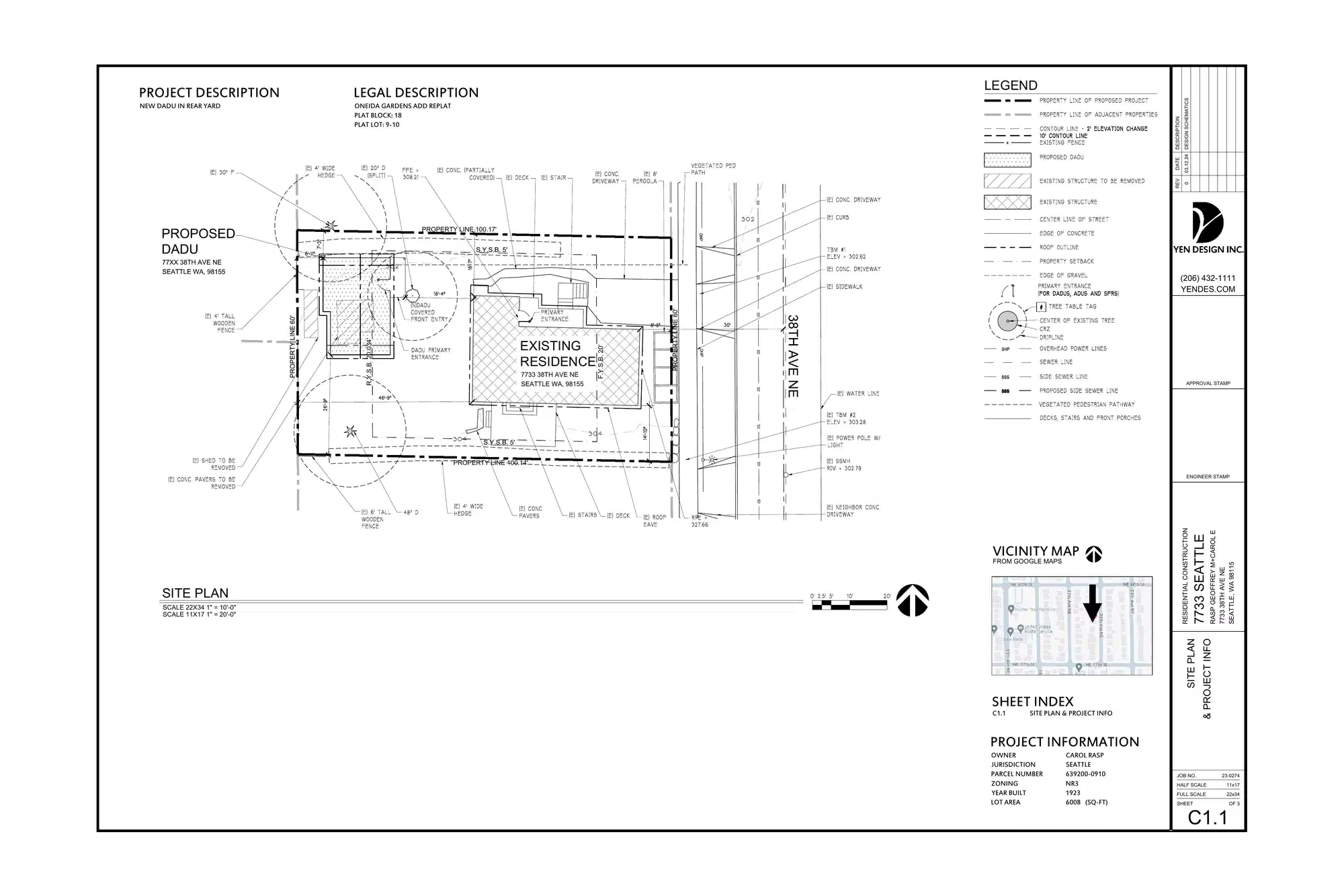 Site plan for 7735 38th Ave NE