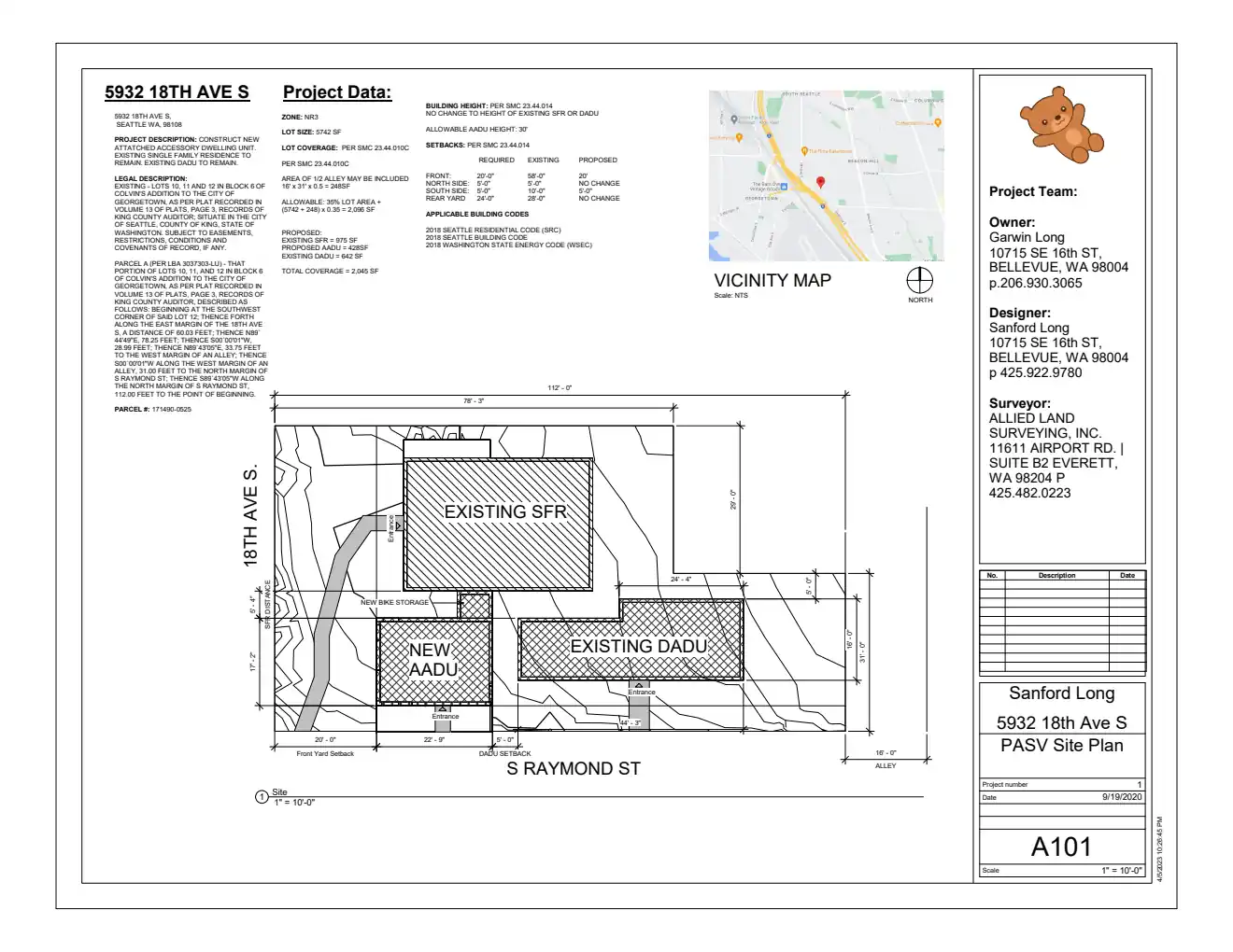 Site plan for 5932 18th Ave S