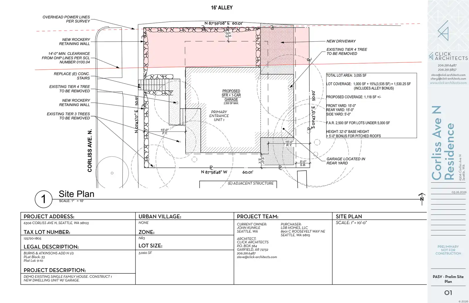 Site plan for 6306 Corliss Ave N