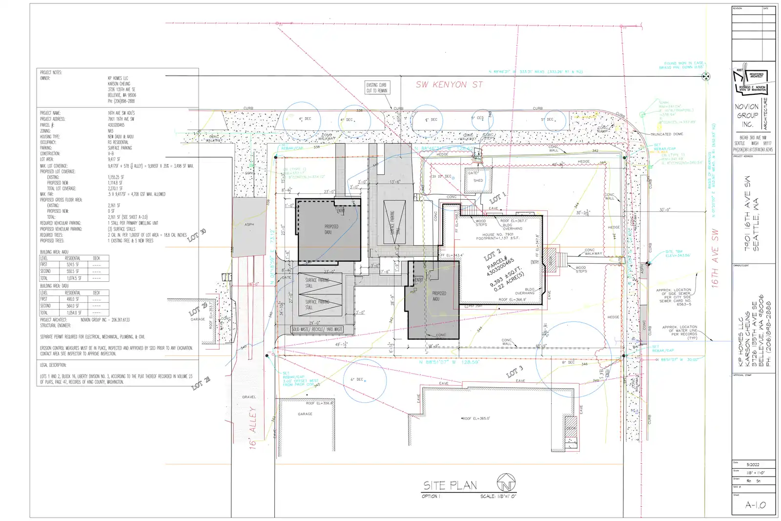 Site plan for 7901 16th Ave SW