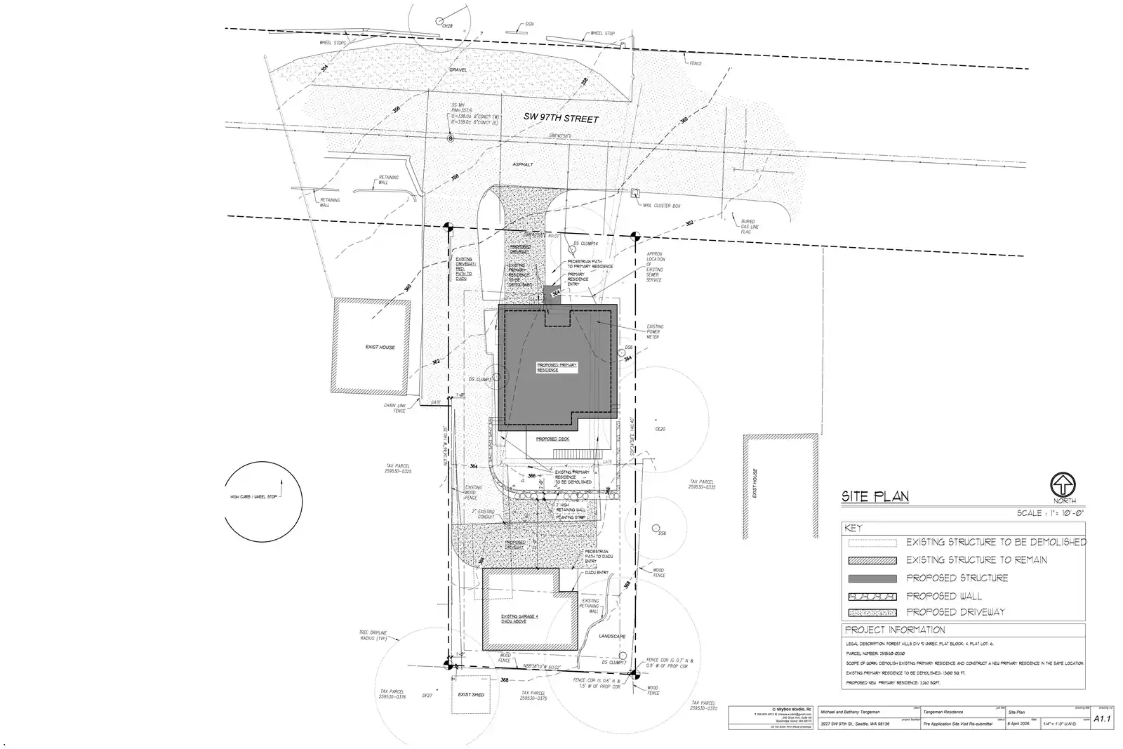 Site plan for 3927 SW 97th St