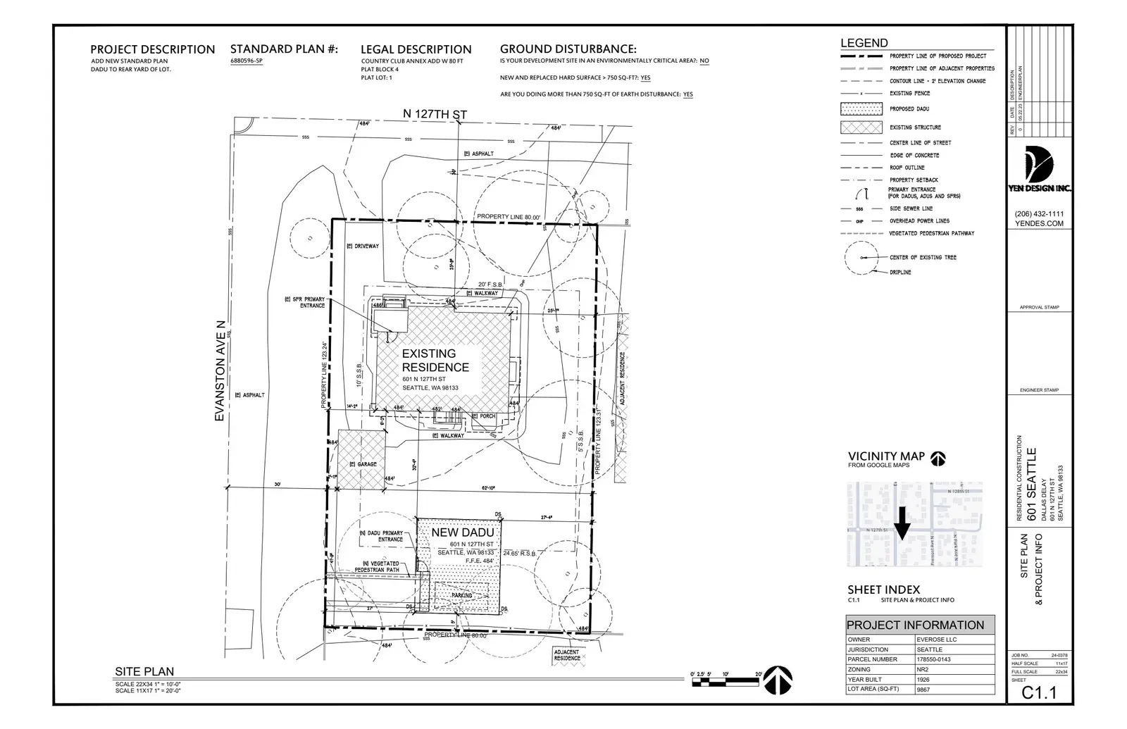 Site plan for 12546 Evanston Ave N
