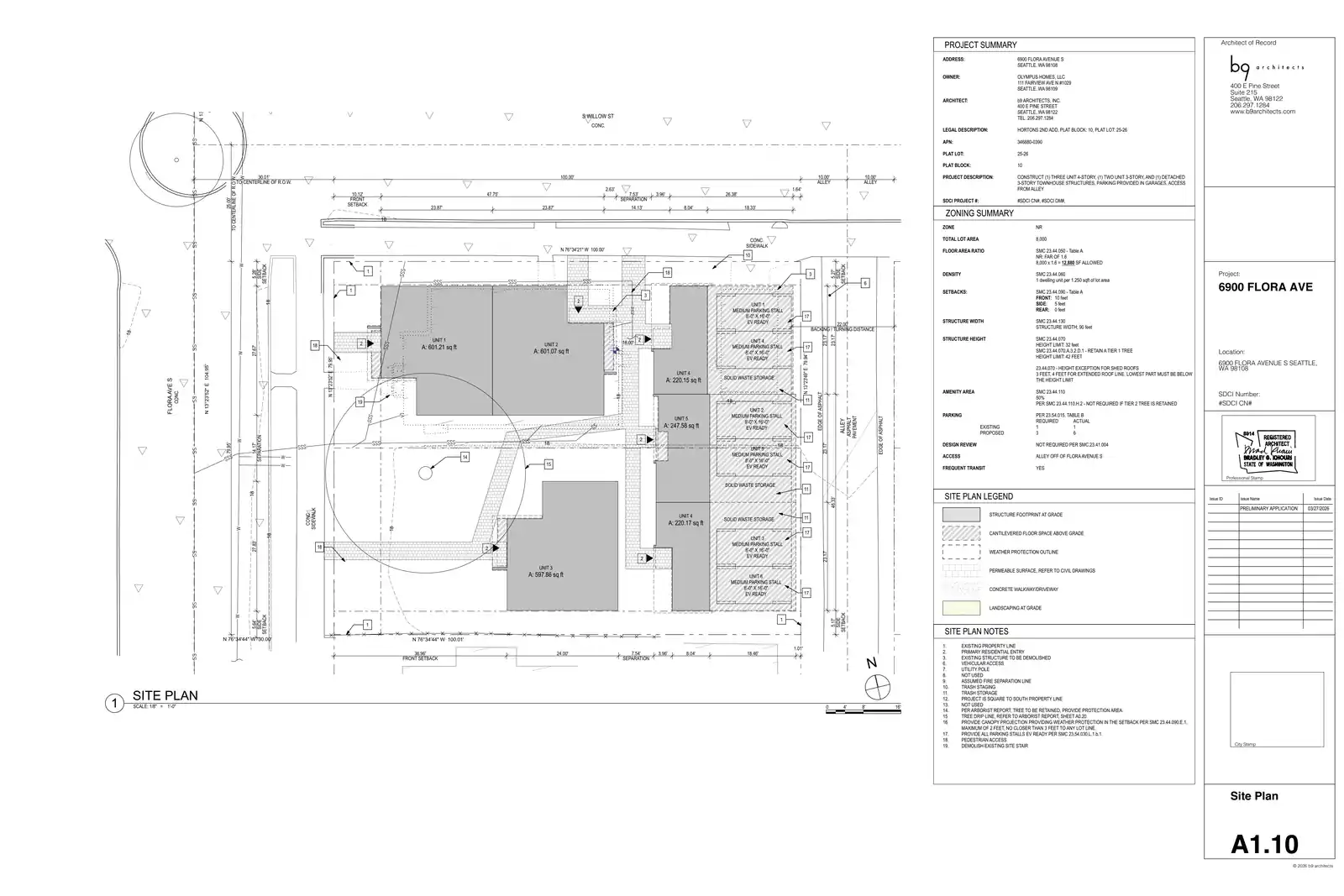 Site plan for 6900 Flora Ave S
