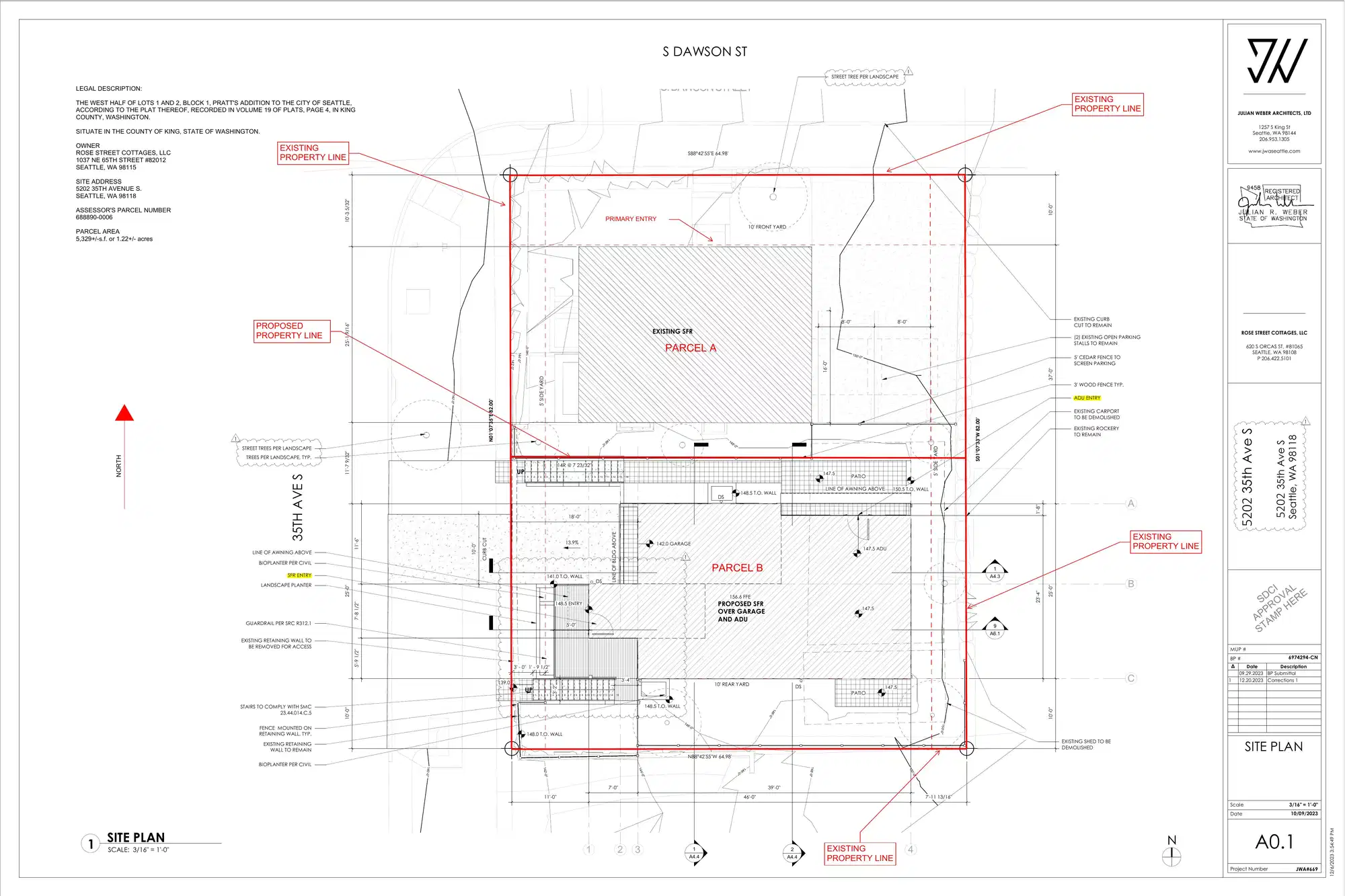 Site plan for 5202 35th Ave S