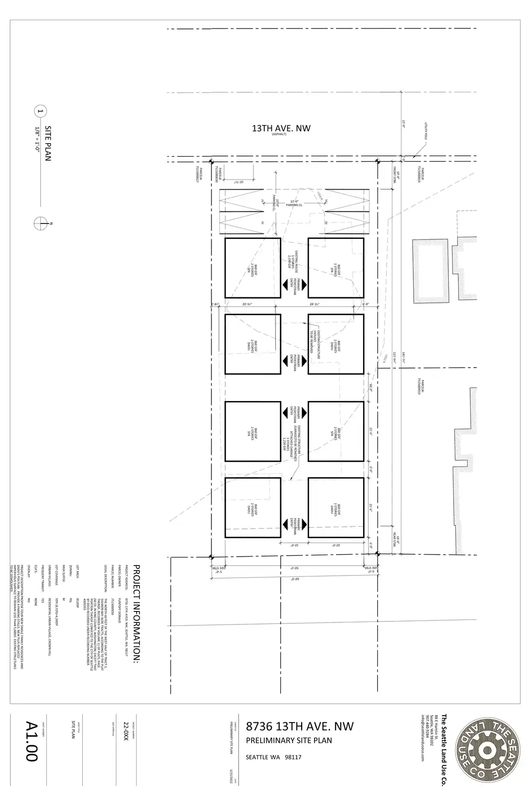 Site plan for 8736 13th Ave NW