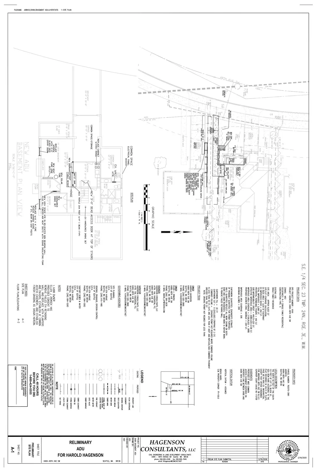 Site plan for 6484 48th Ave SW