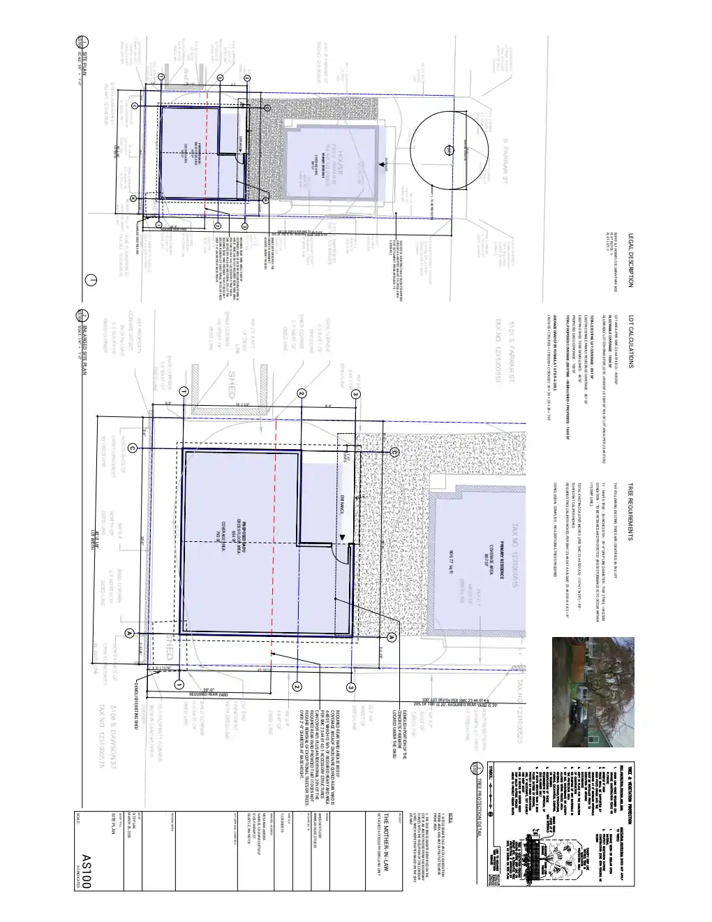Site plan for 5103 S Farrar St