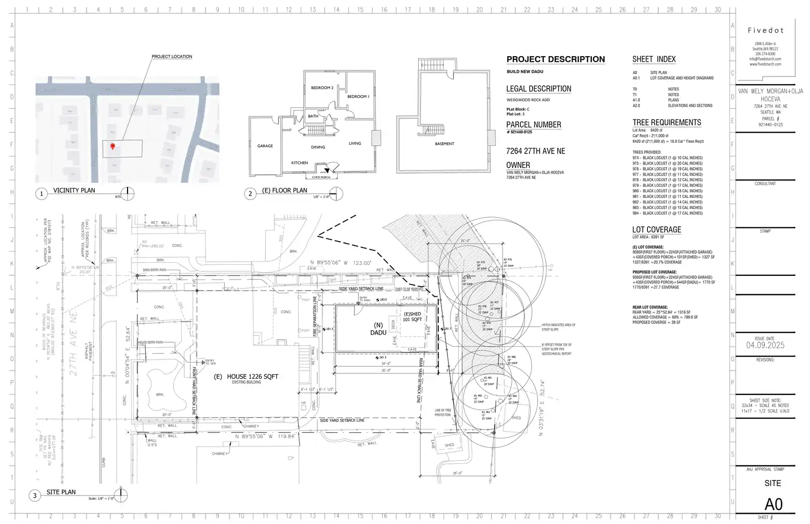 Site plan for 7264 27th Ave NE