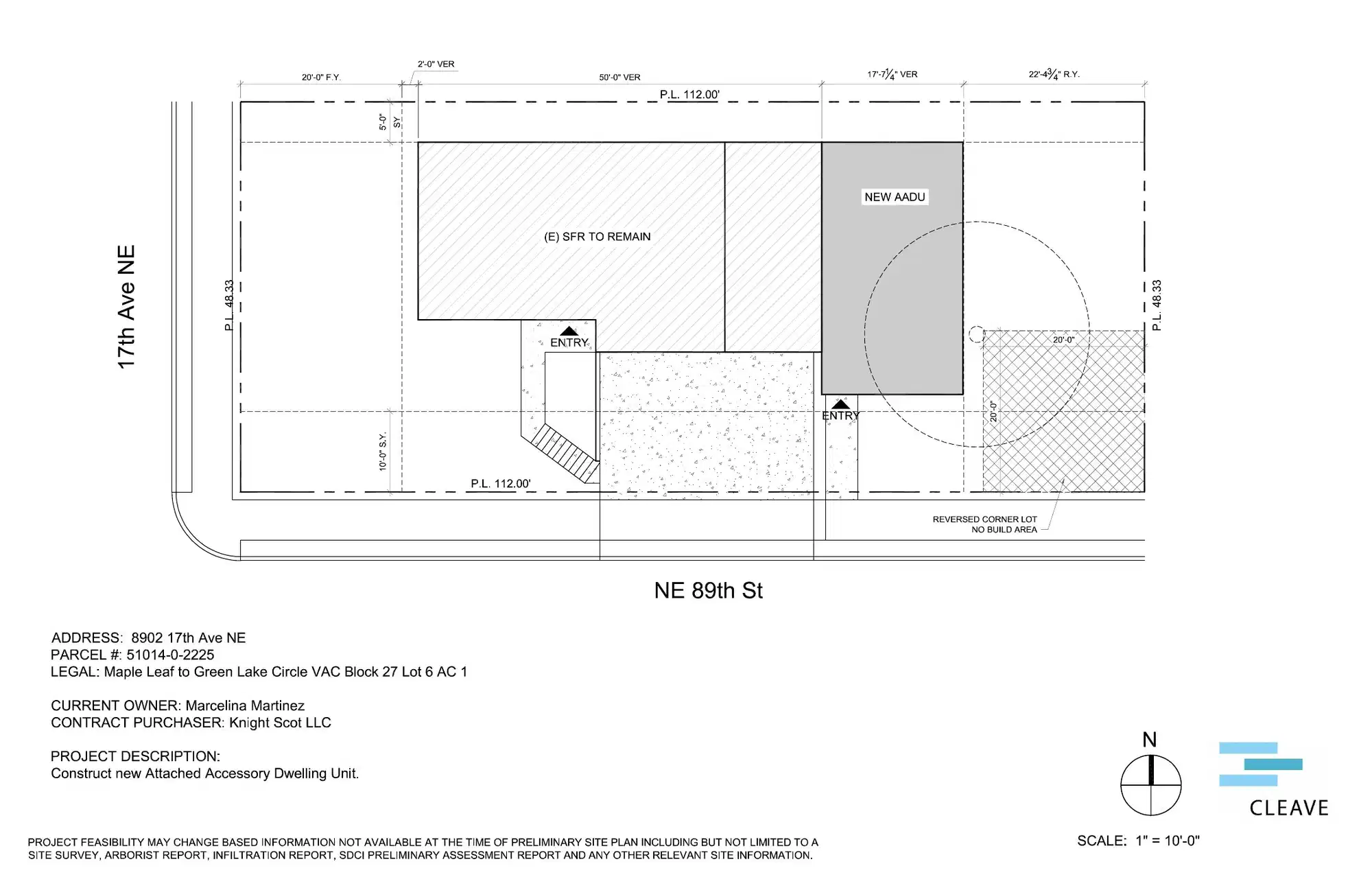 Site plan for 8902 17th Ave NE