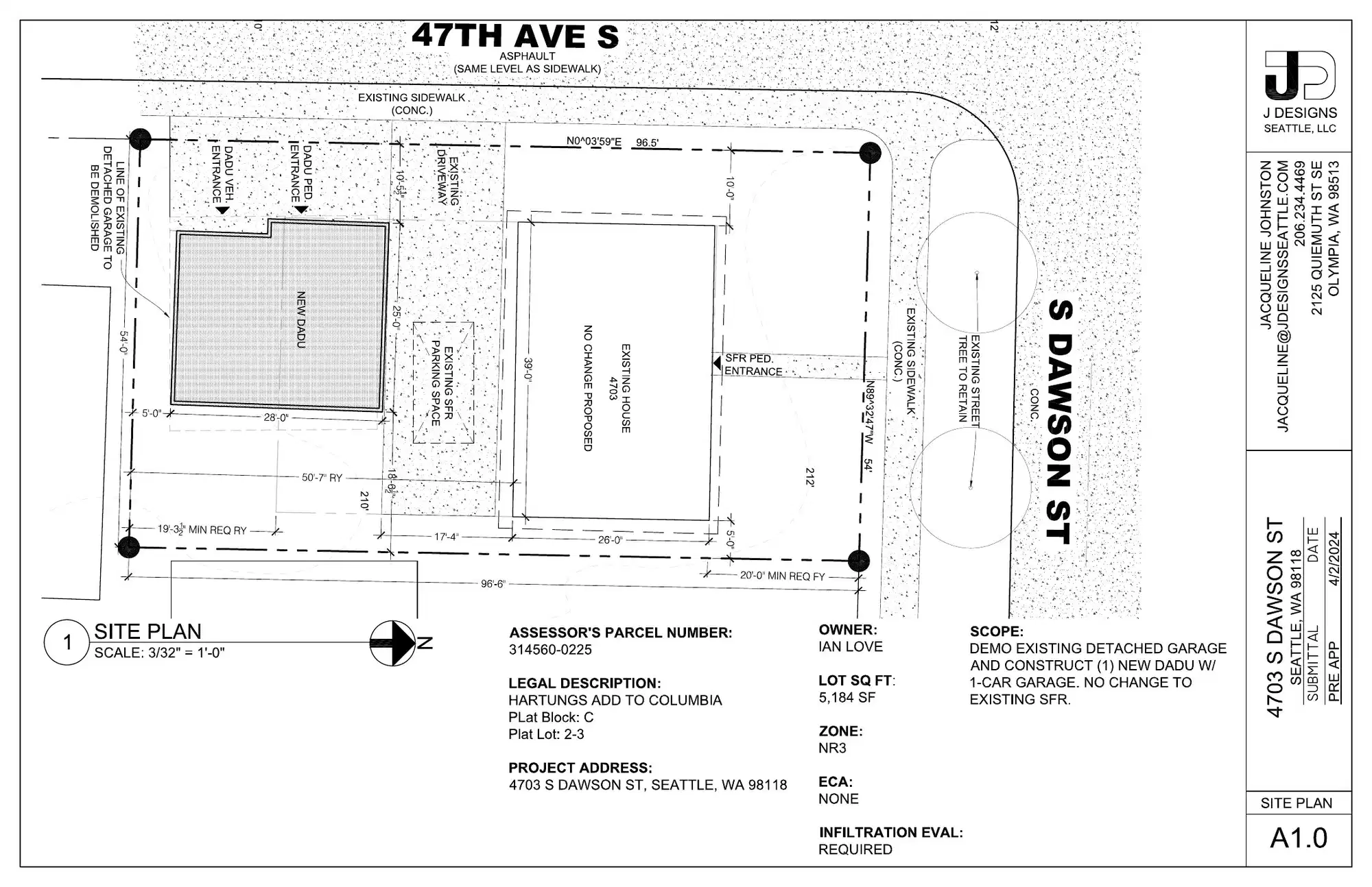 Site plan for 5204 47th Ave S