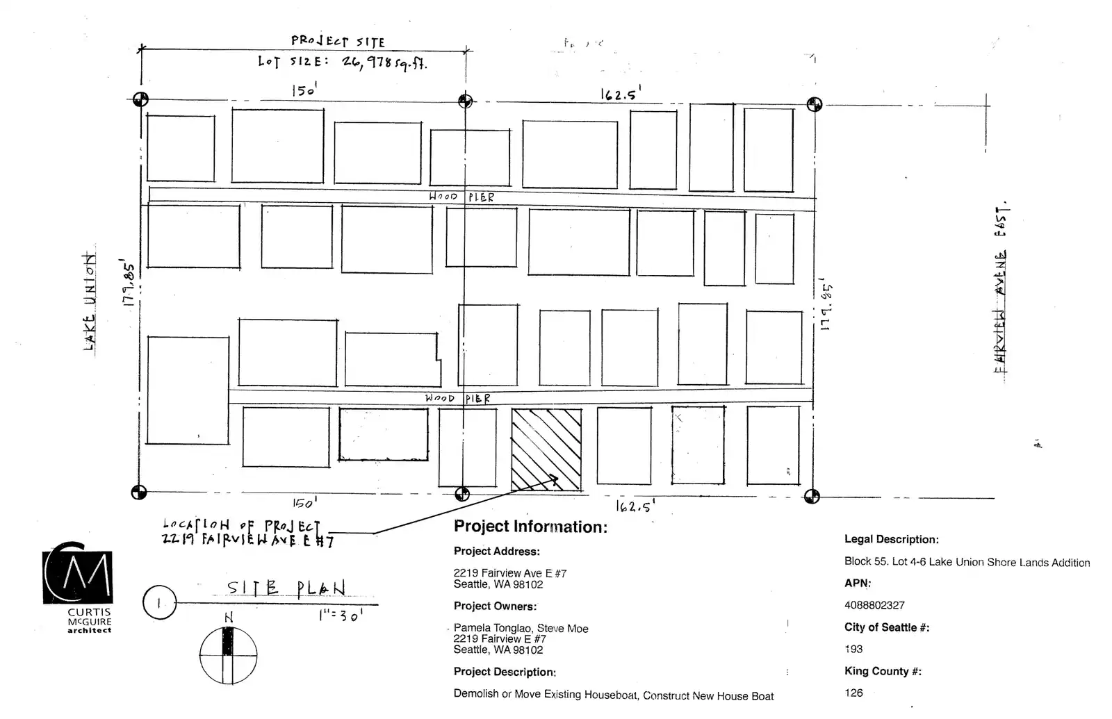 Site plan for 2219 Fairview Ave E