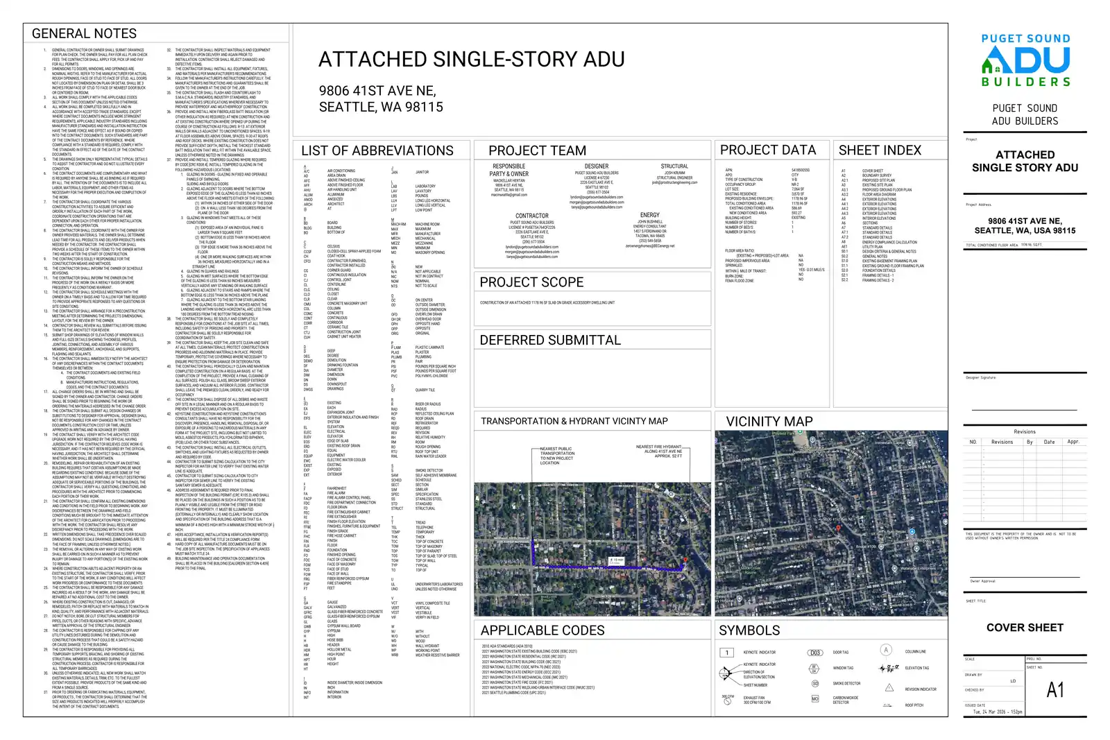 Site plan for 9806 41st Ave NE