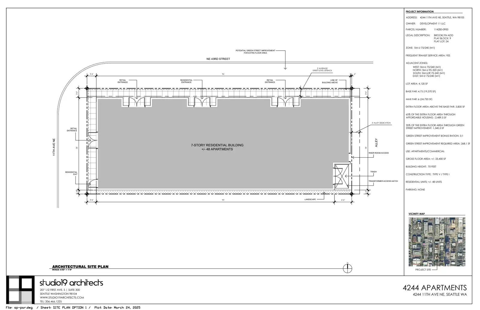 Site plan for 4244 11th Ave NE