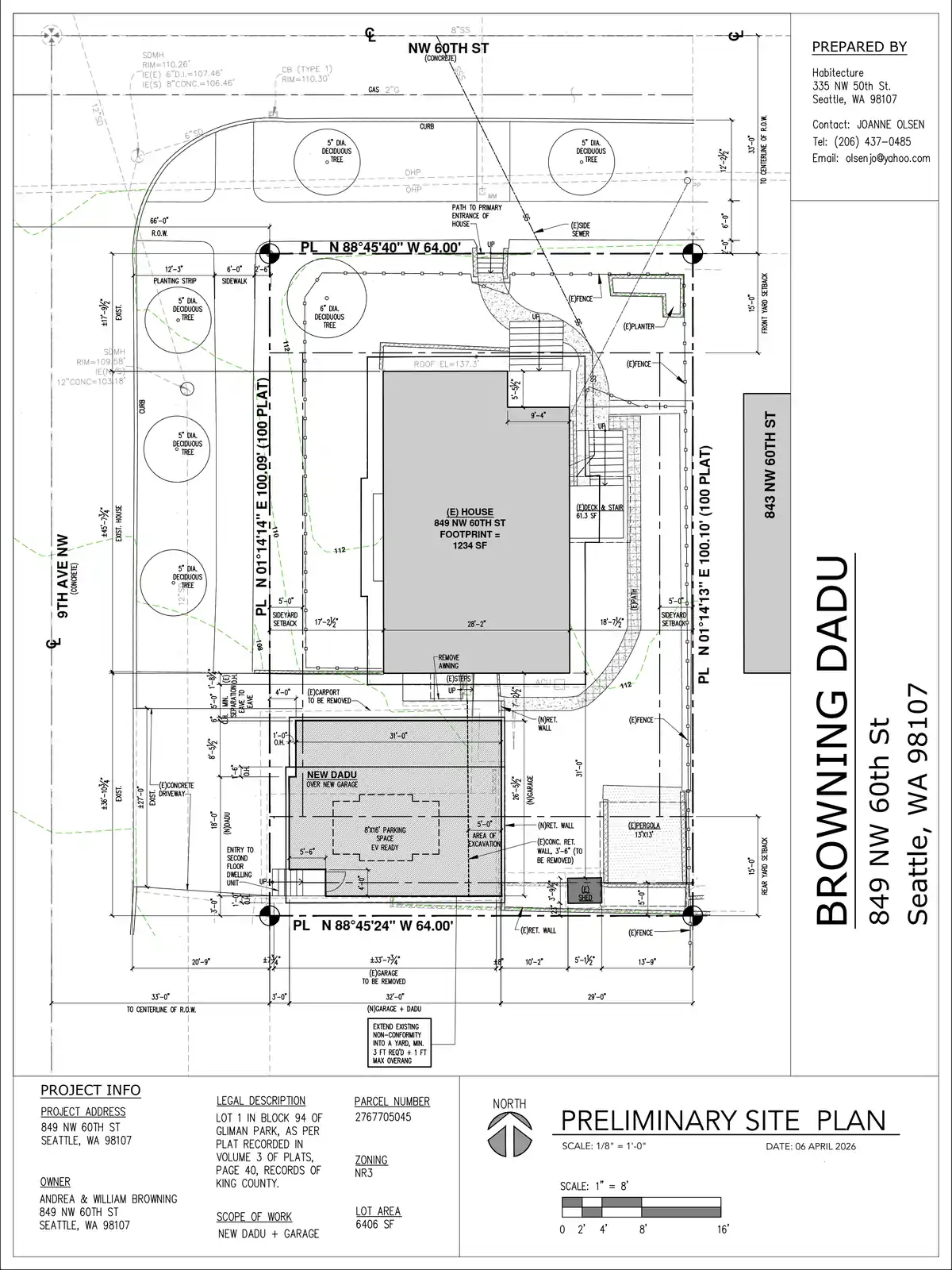 Site plan for 849 NW 60th St