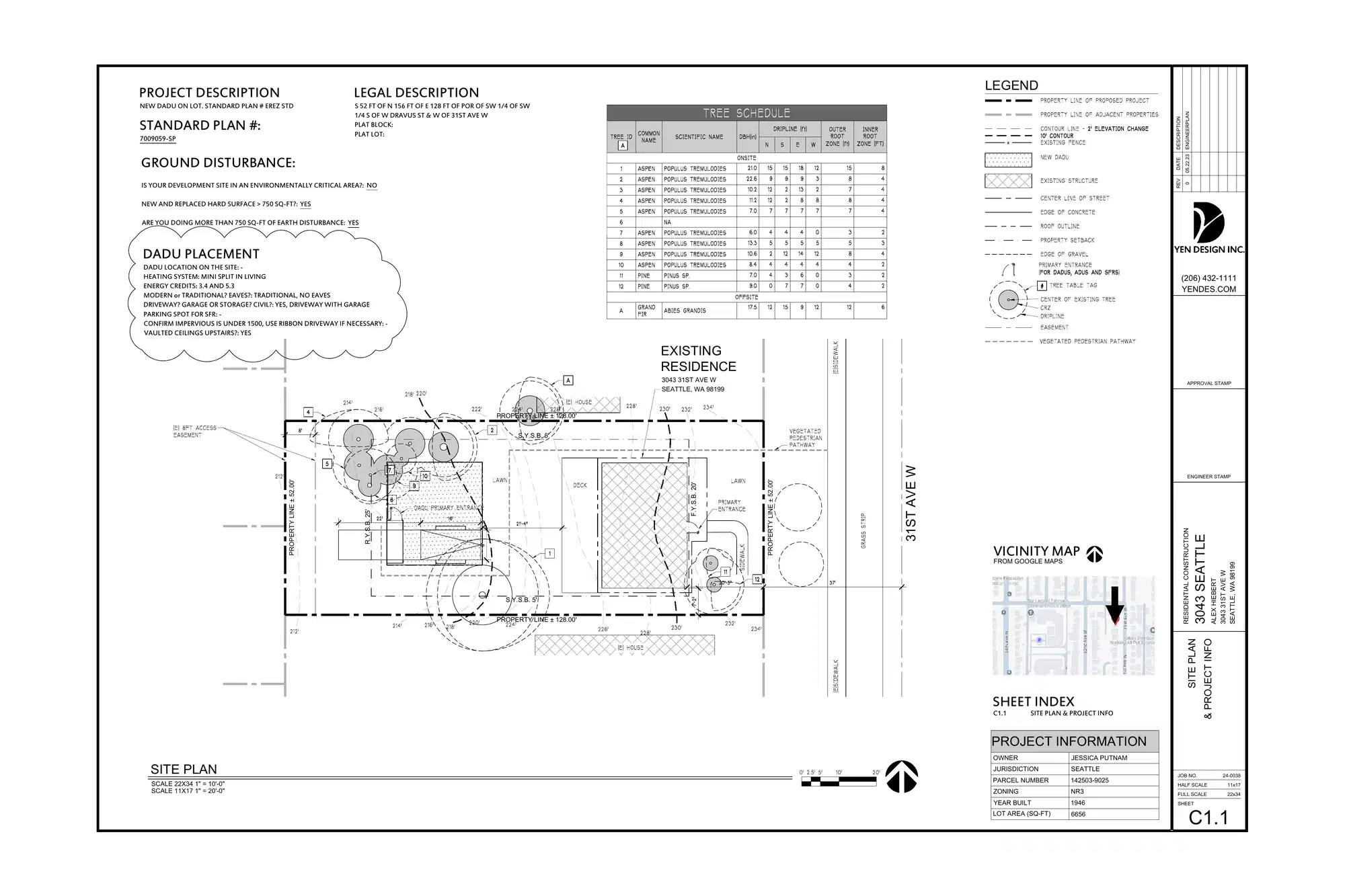Site plan for 3041 31st Ave W