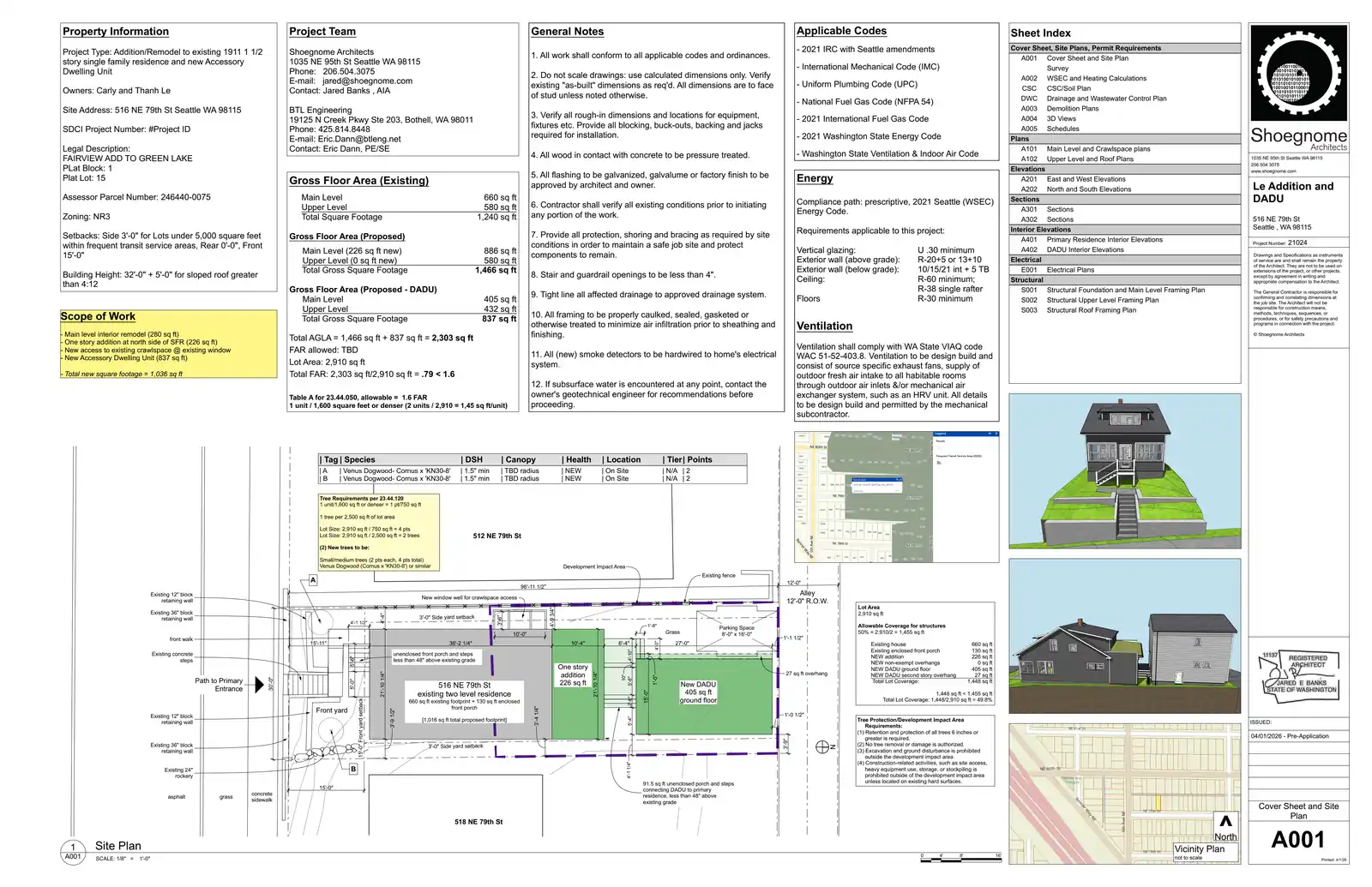 Site plan for 514 NE 79th St