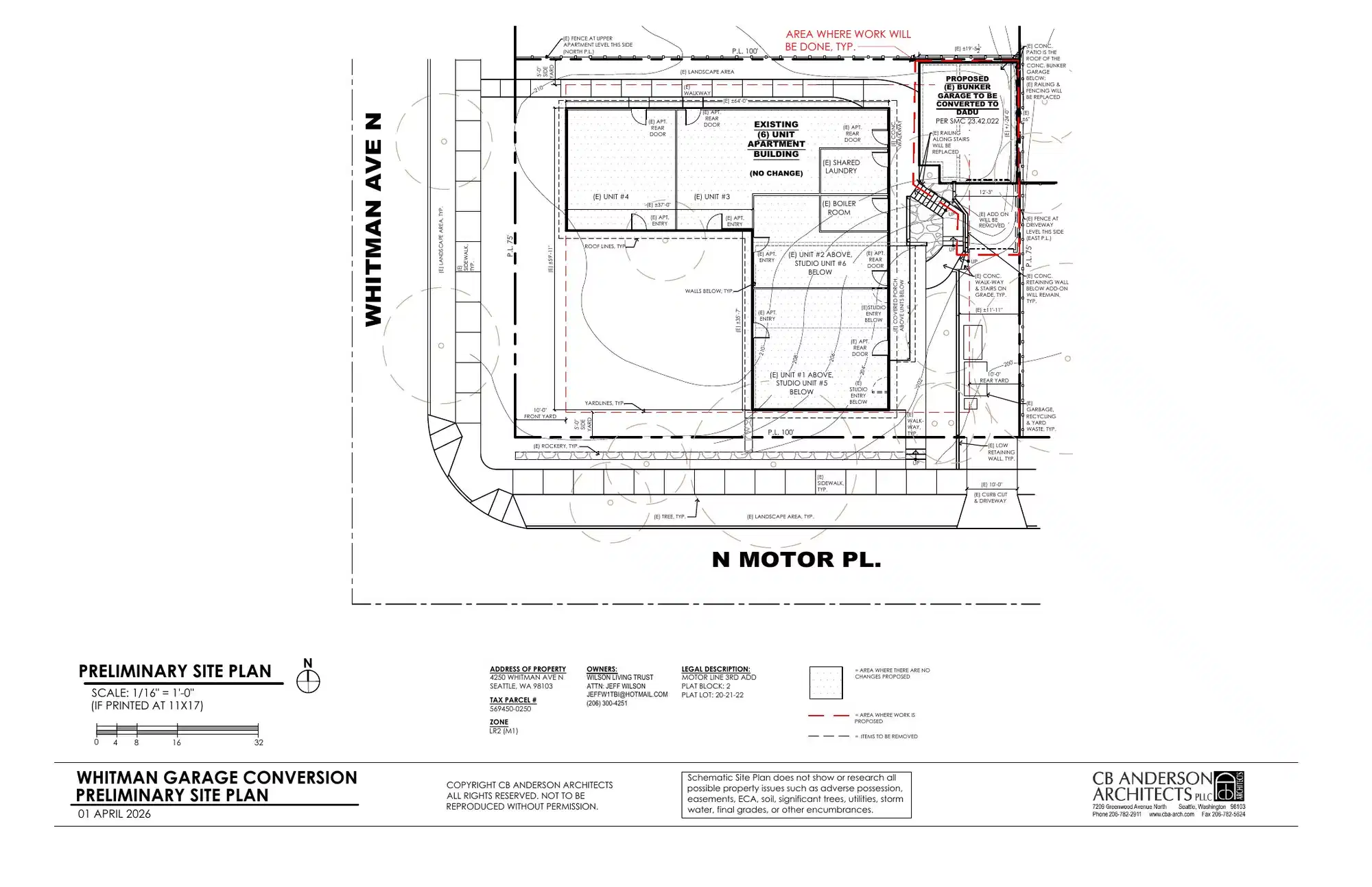 Site plan for 4250 Whitman Ave N