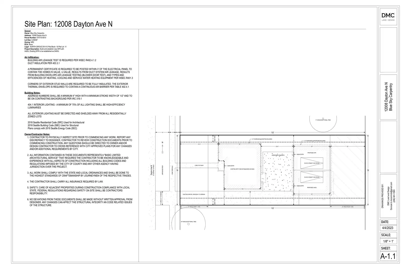 Site plan for 12006 Dayton Ave N