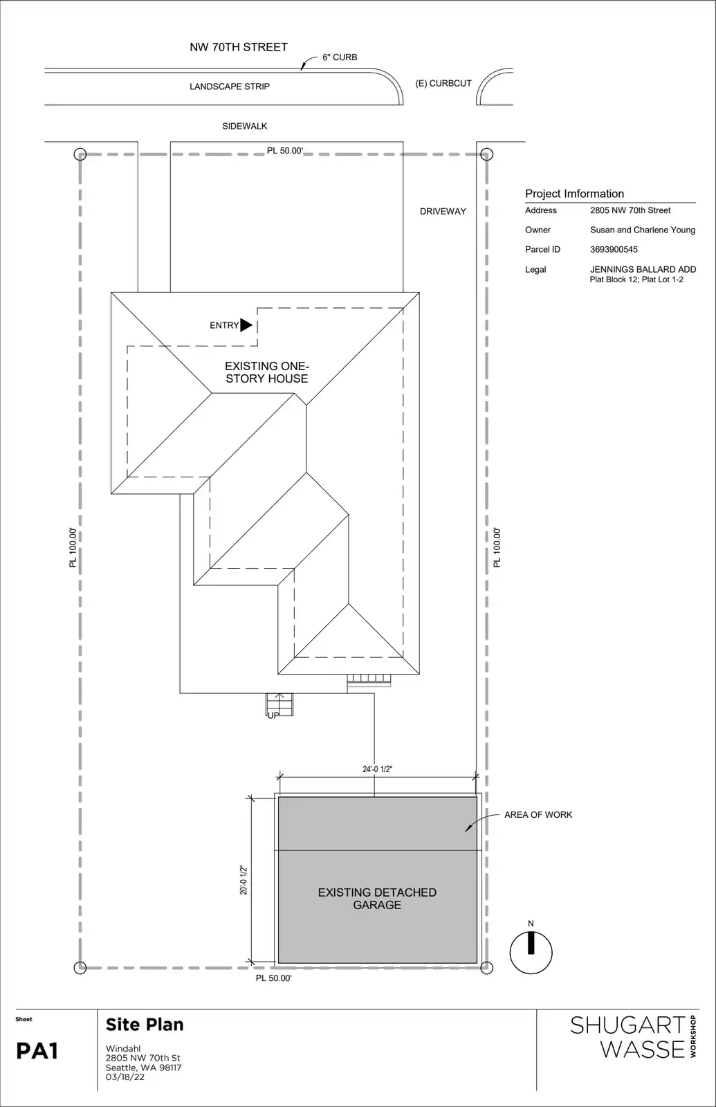 Site plan for 2803 NW 70th St