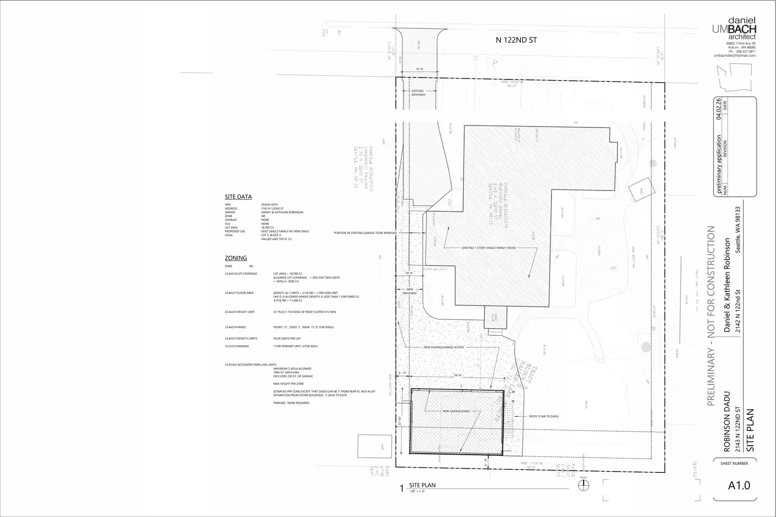 Site plan for 2143 N 122nd St