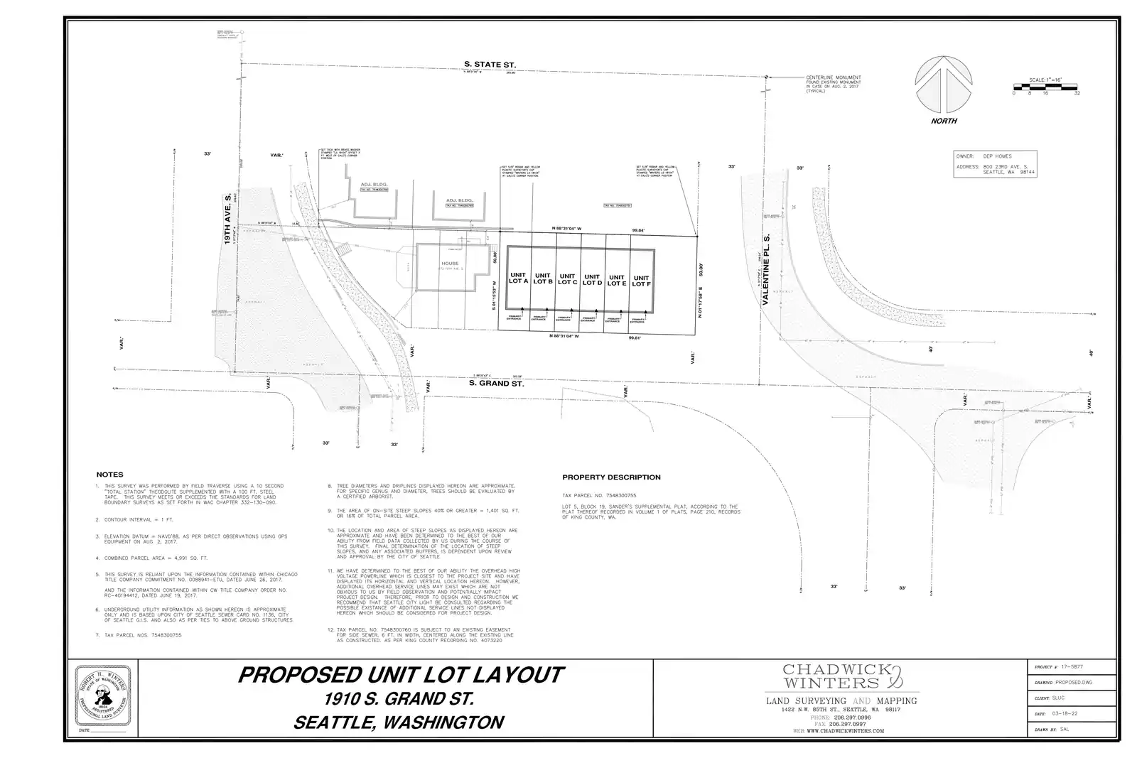Site plan for 1910 S Grand St