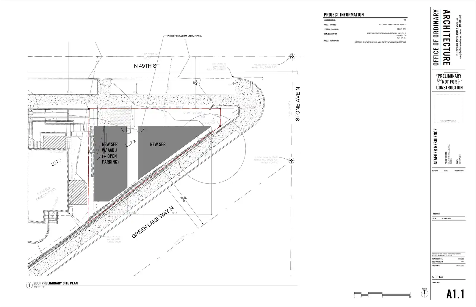 Site plan for 1227 N 49th St