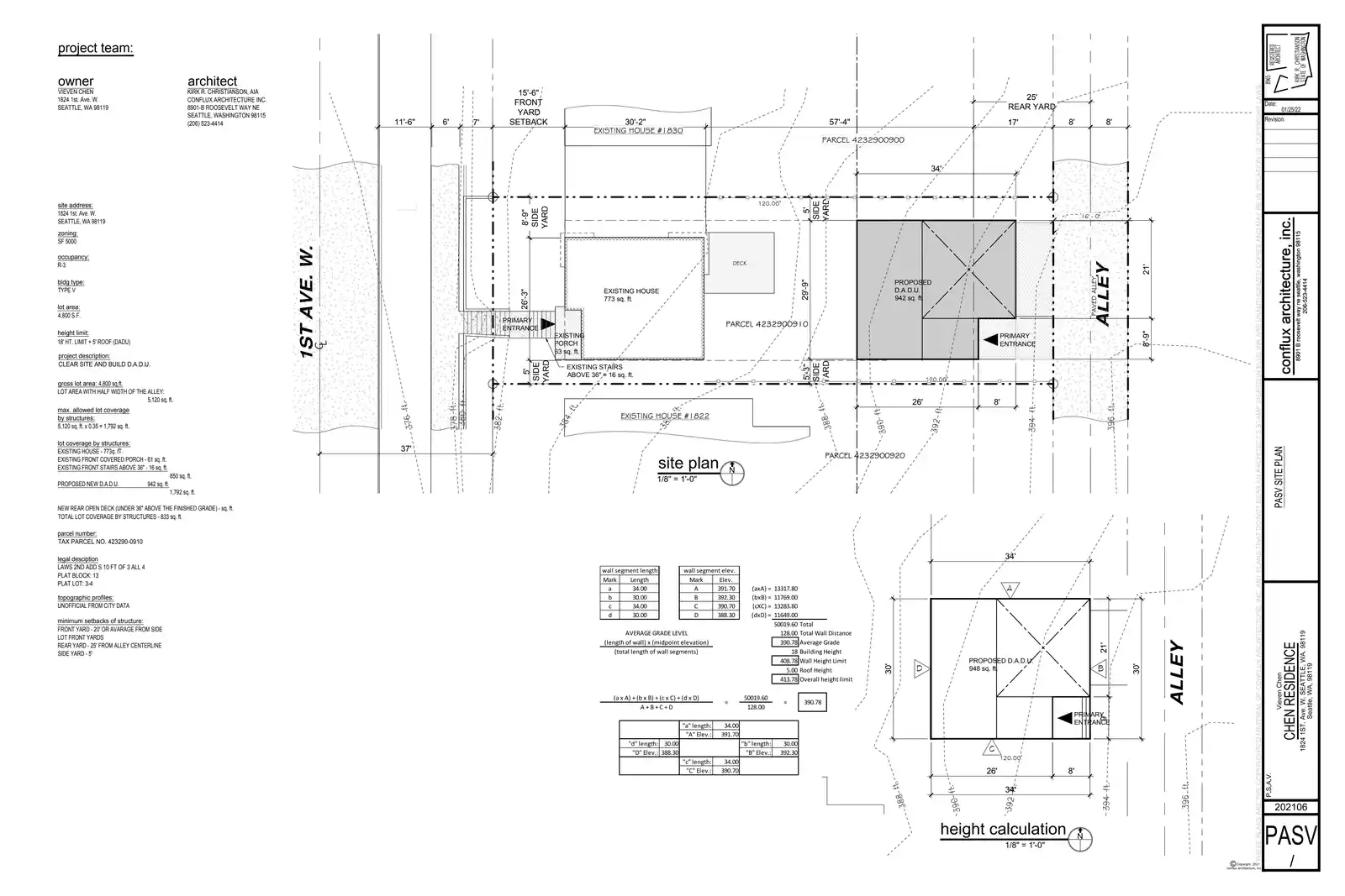 Site plan for 1824 1st Ave W