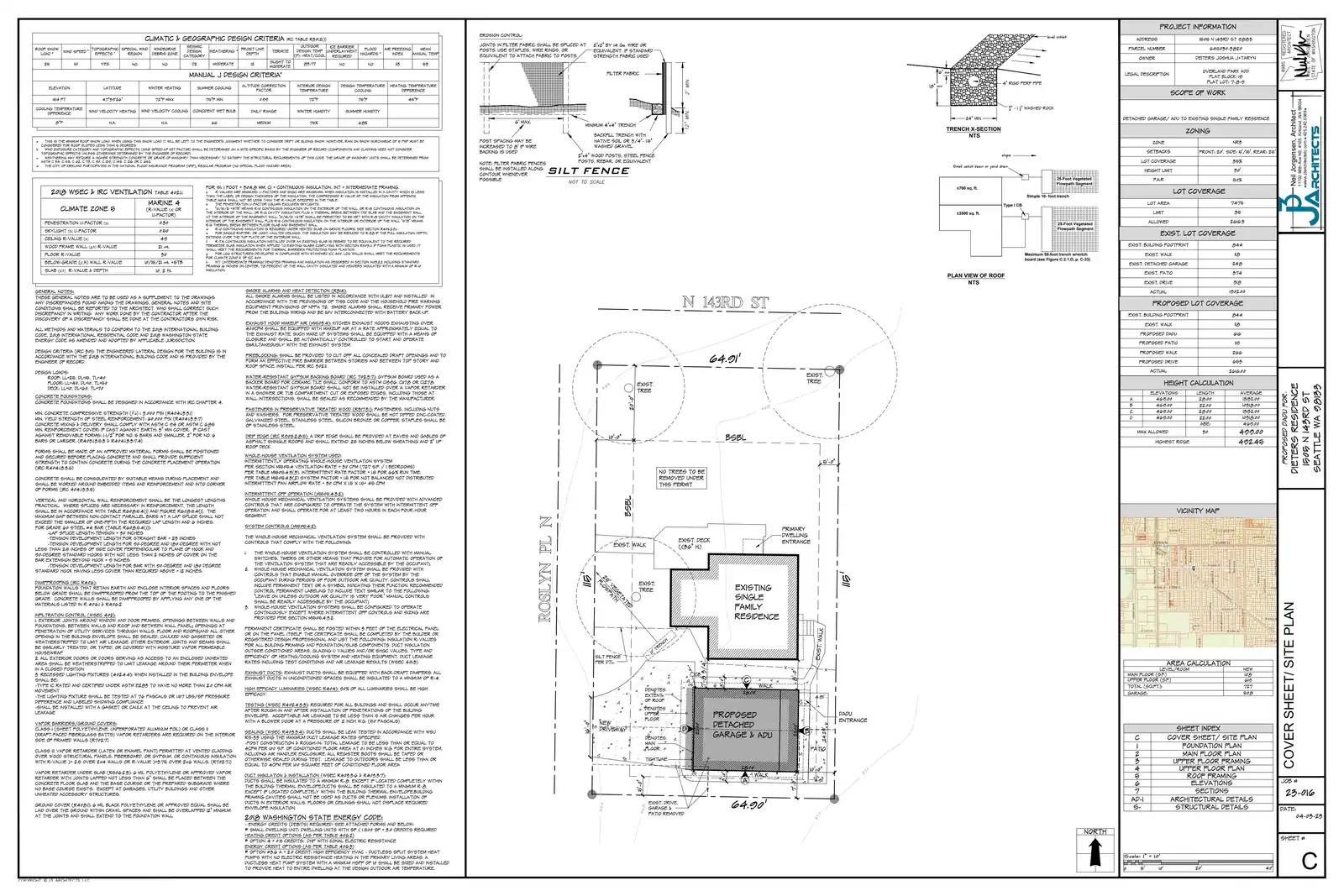 Site plan for 14210 Roslyn Pl N