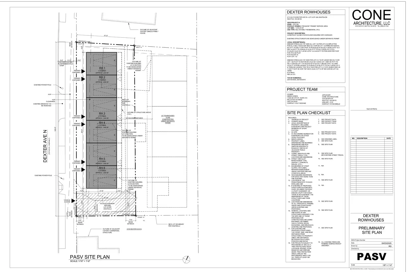 Site plan for 2114 Dexter Ave N