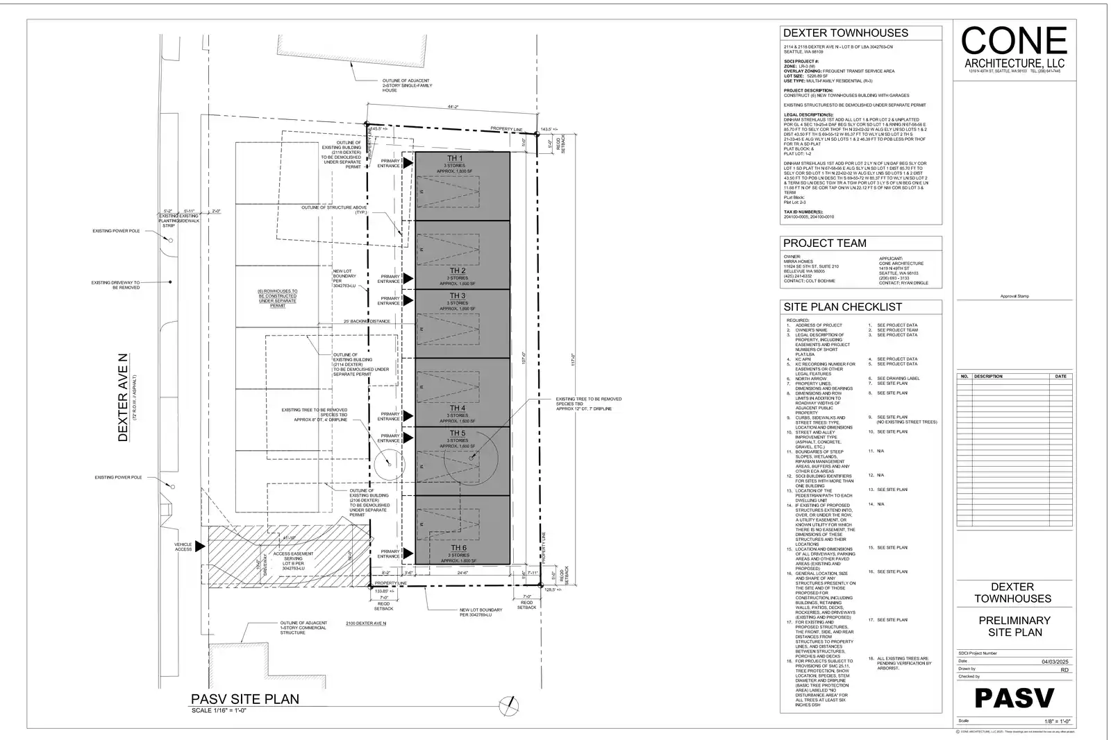 Site plan for 2118 Dexter Ave N