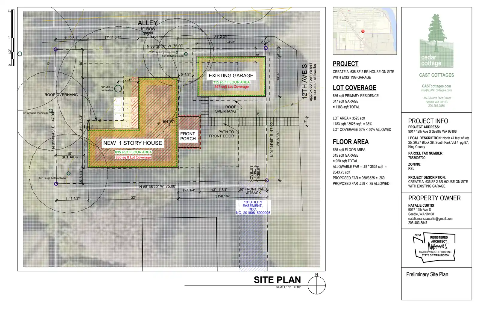 Site plan for 9017 12th Ave S