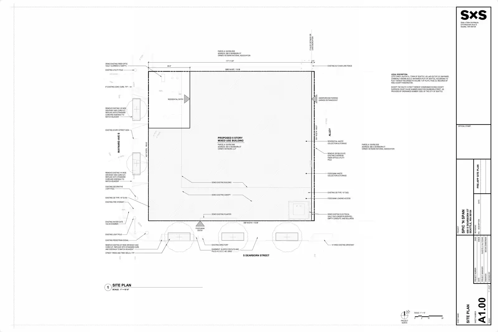 Site plan for 650 S Dearborn St
