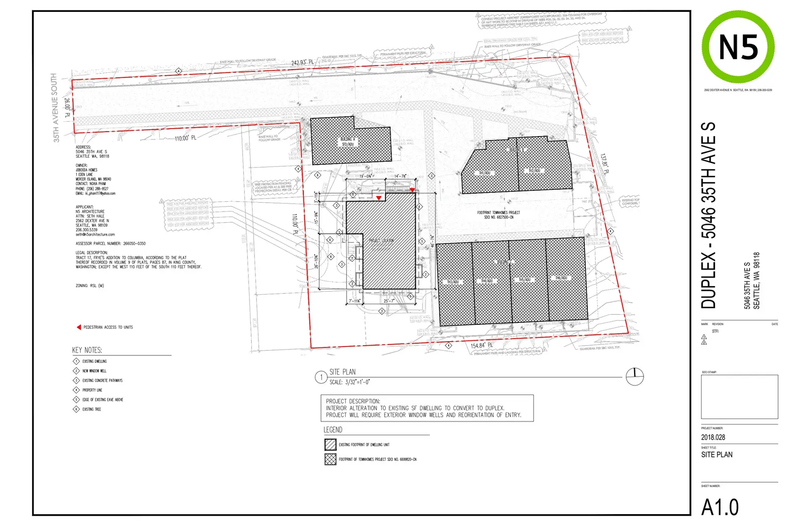 Site plan for 5046 35th Ave S