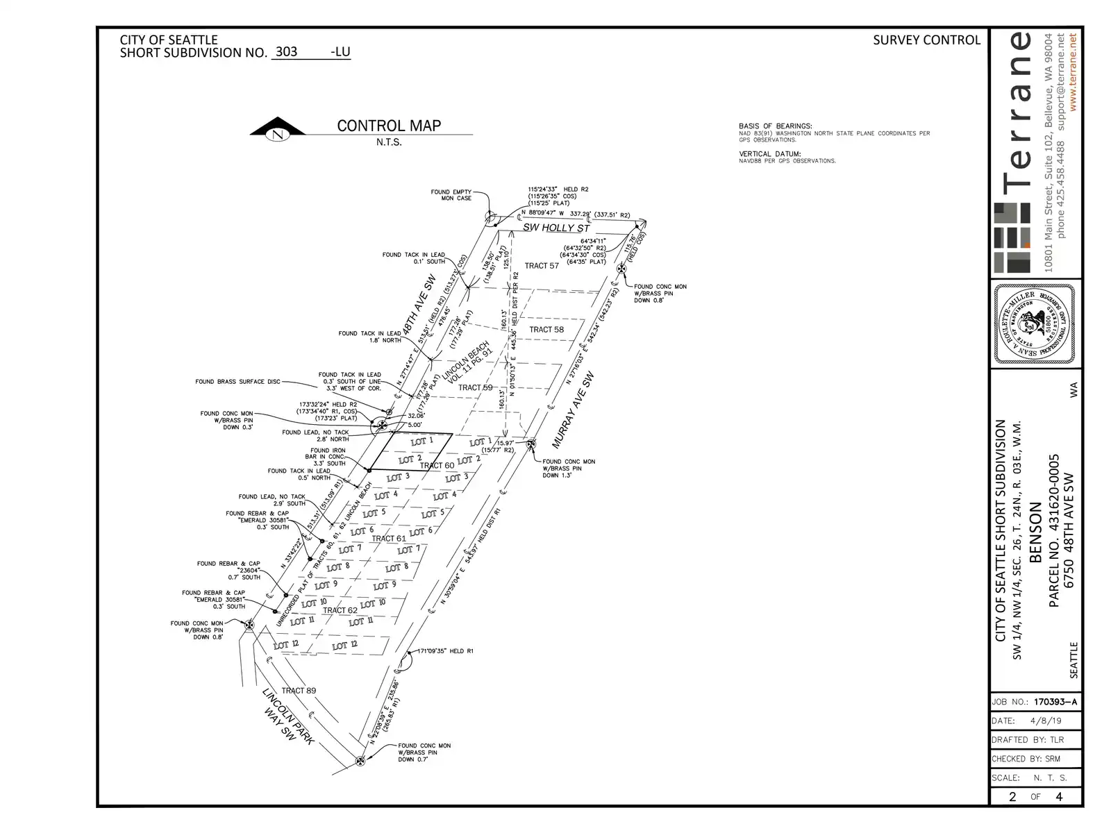 Site plan for 6750 48th Ave SW
