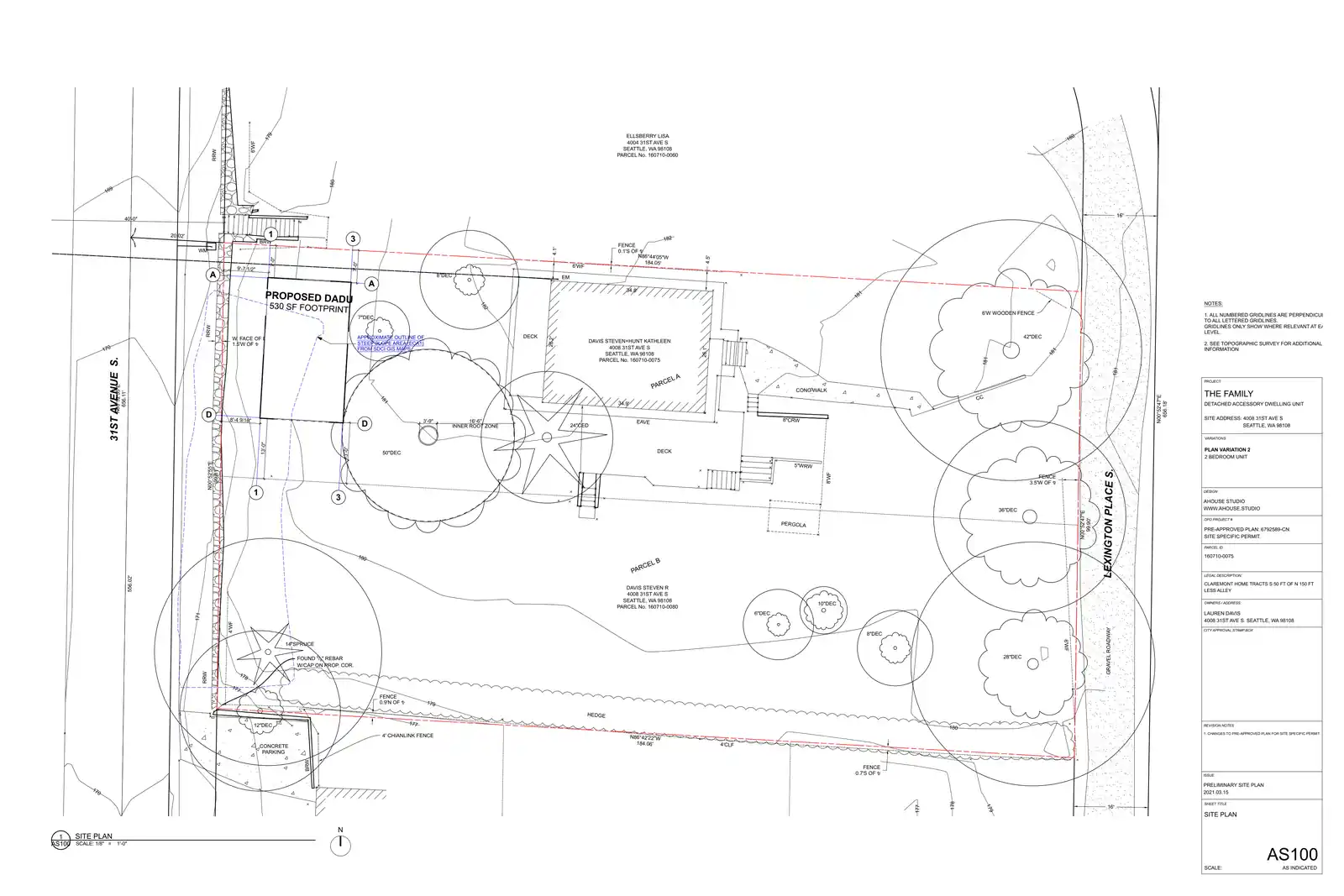 Site plan for 4008 31st Ave S