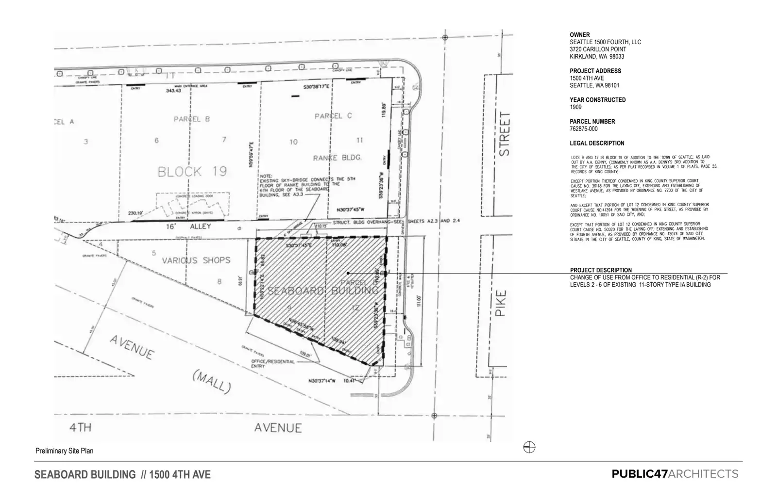 Site plan for 1500 4th Ave