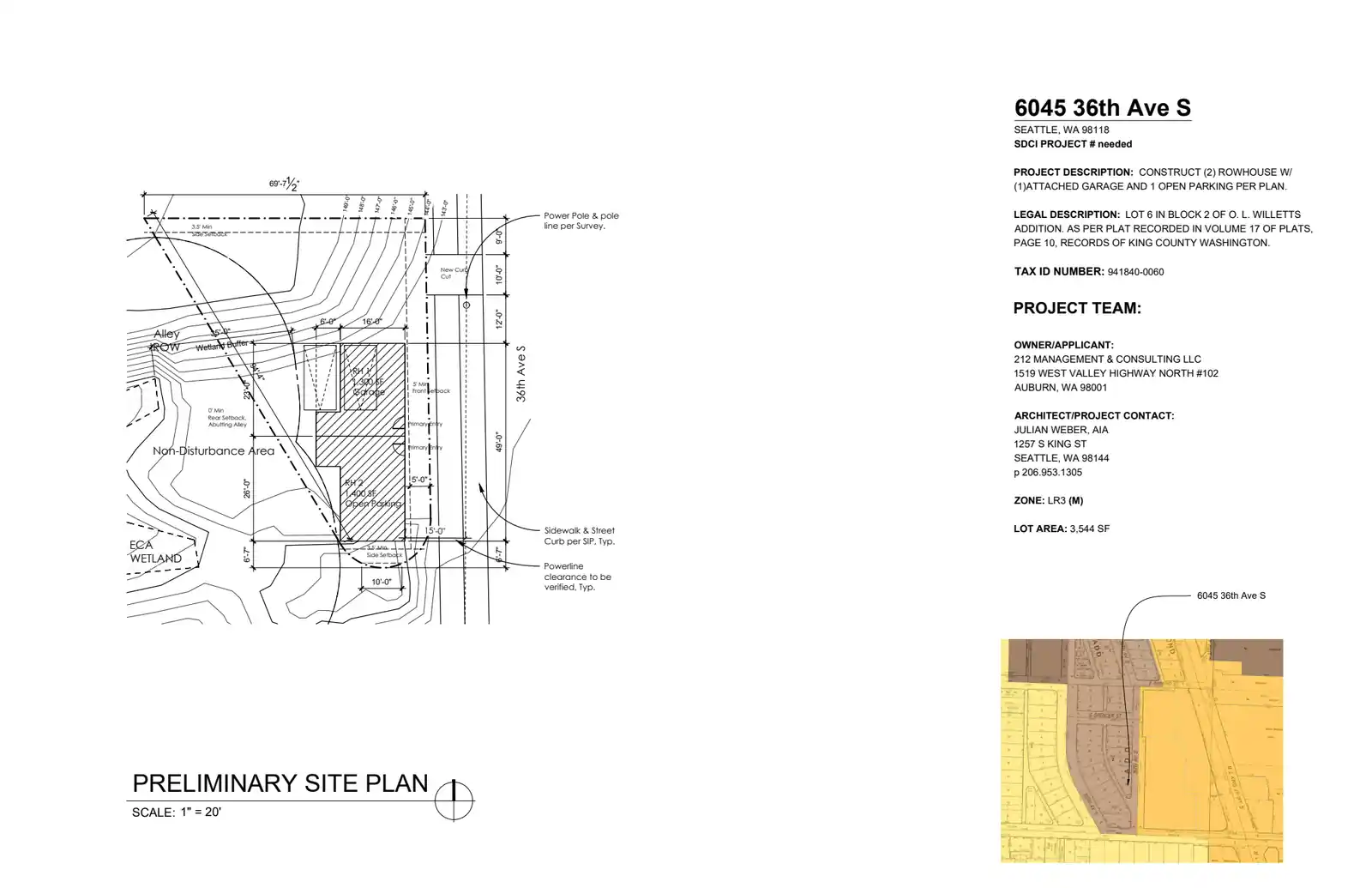 Site plan for 6045 36th Ave S
