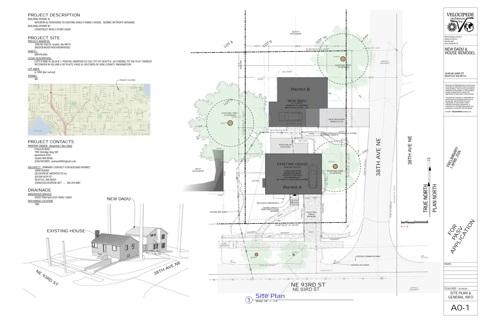 Site plan for 9305 38th Ave NE