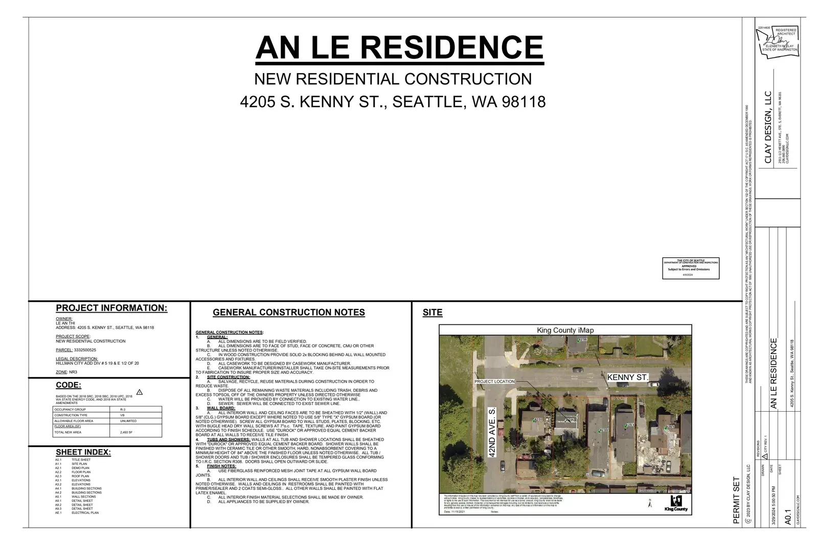 Site plan for 4205 S Kenny St
