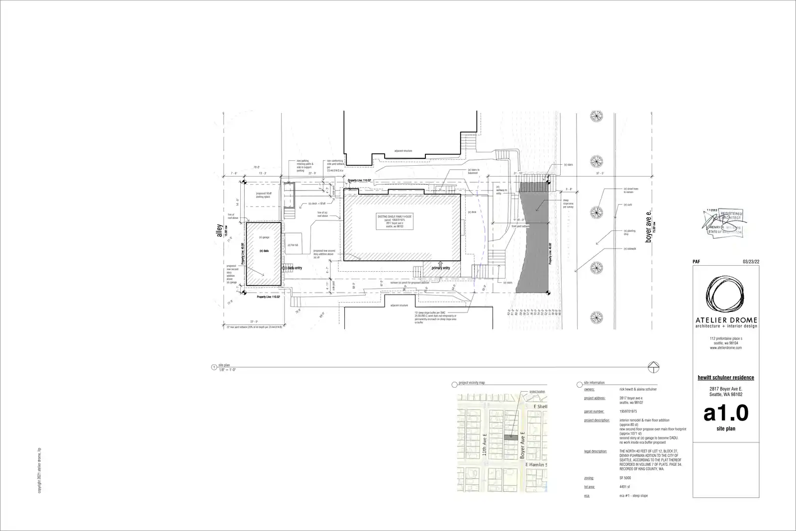 Site plan for 2817 Boyer Ave E